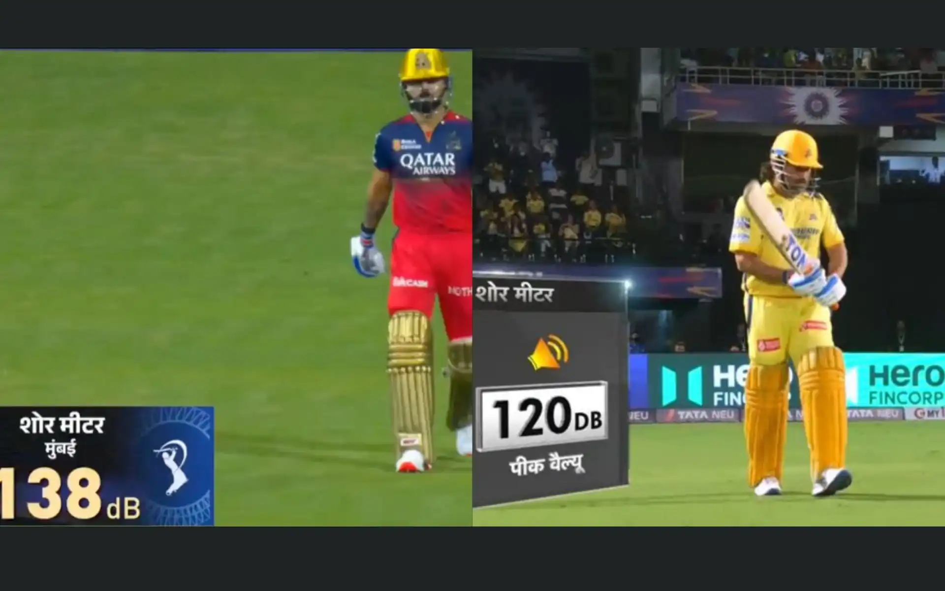Virat Kohli and MS Dhoni in IPL 2025 [Source: @Peaceful_Th, @criczebra/x.com]