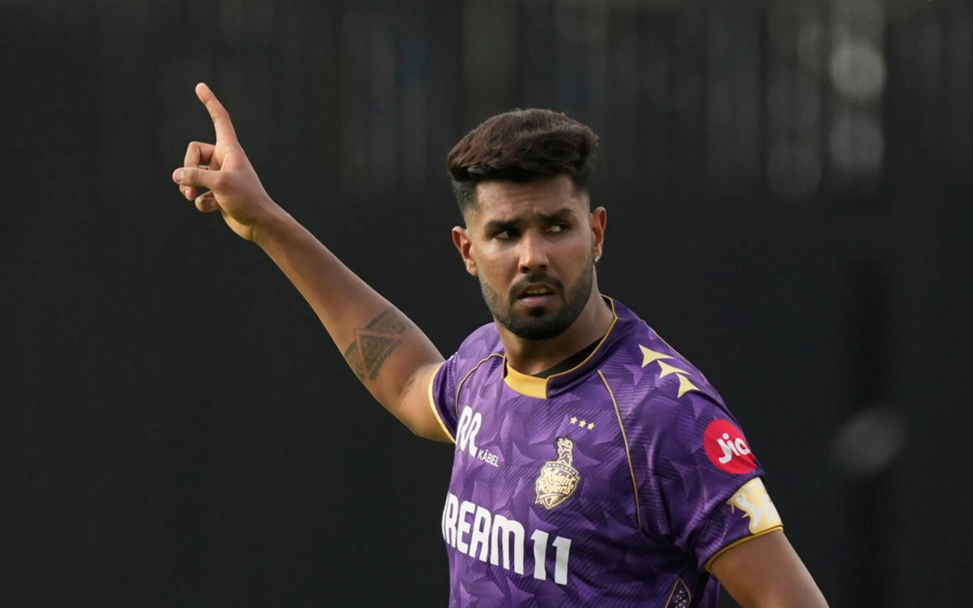Harshit Rana gesture [Source: AP Photo]
