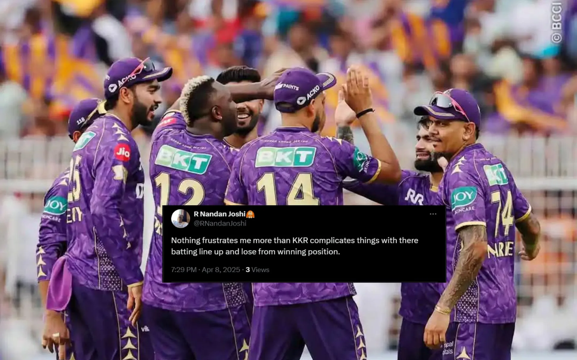 Fans Roast KKR's Gameplan (Source: @cammon_cheeks18/x.com,  @RNandanJoshi/x.com)