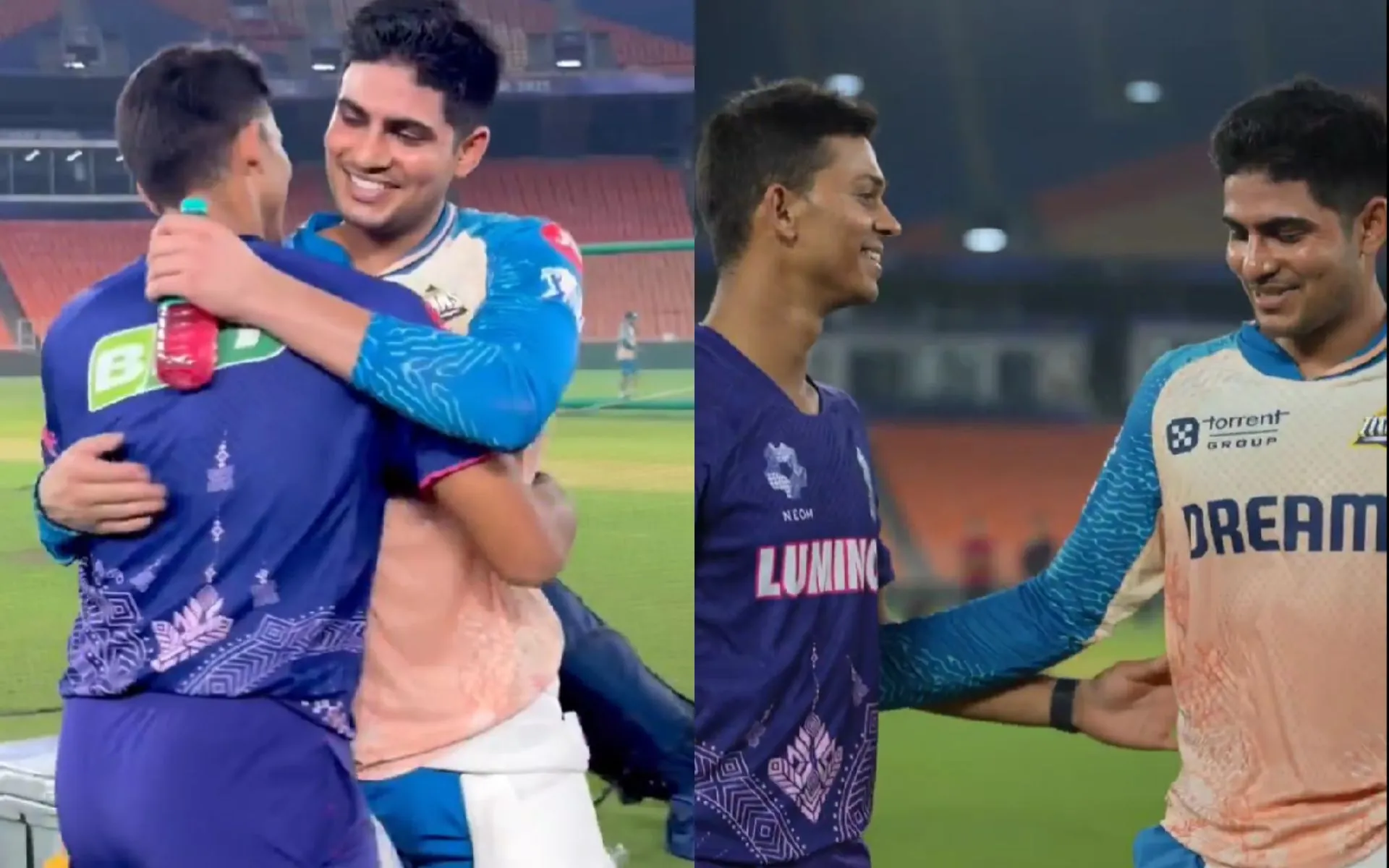 Shubman Gill And Yashasvi Jaiswal's Hilarious Catch Up (Source: @rajasthanroyals/x.com)