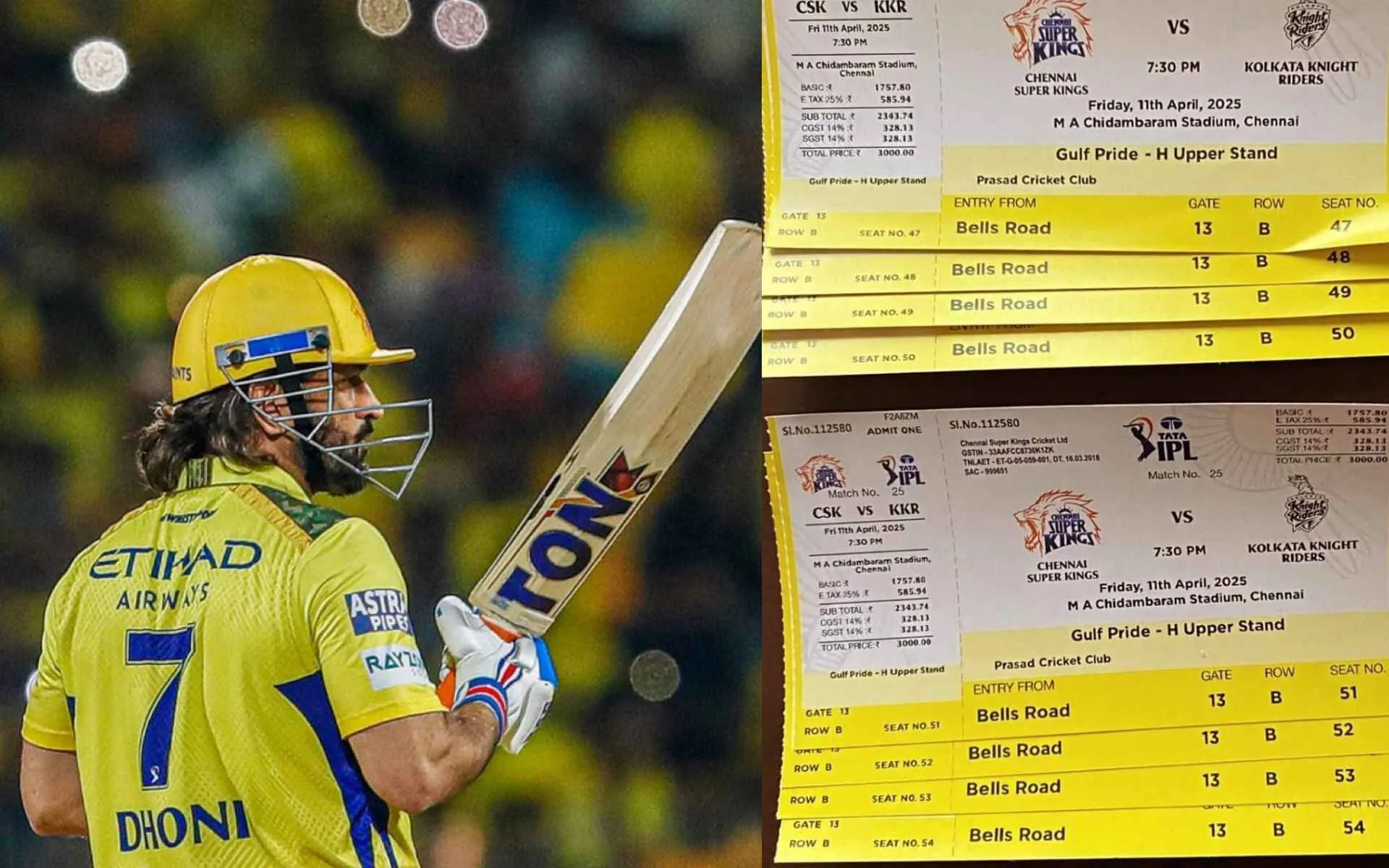 CSK vs KKR Tickets (Source:@CSKFansArmy,x.com)