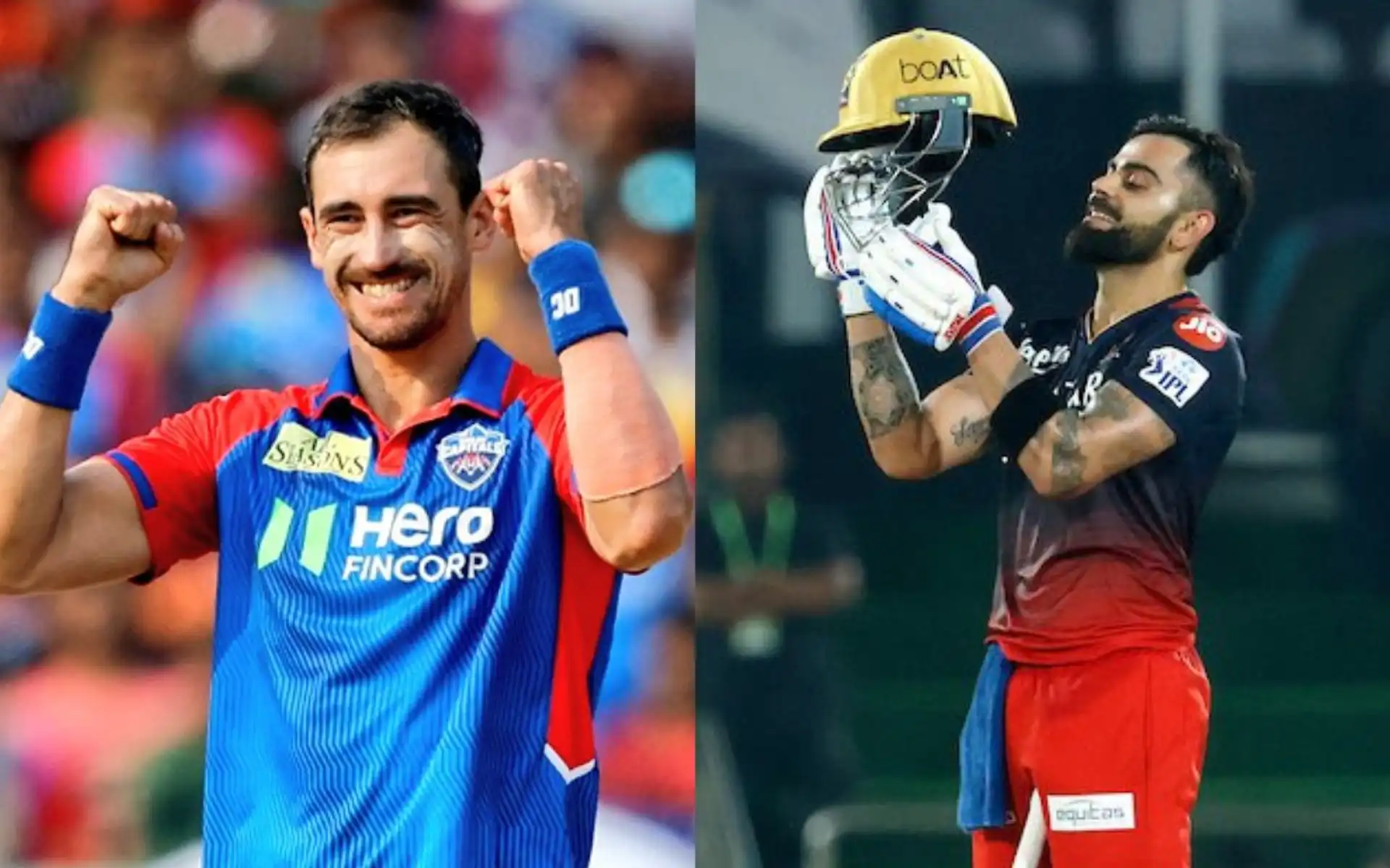 Mitchell Starc and Virat kohli [Source: @141Adelaide_/X]