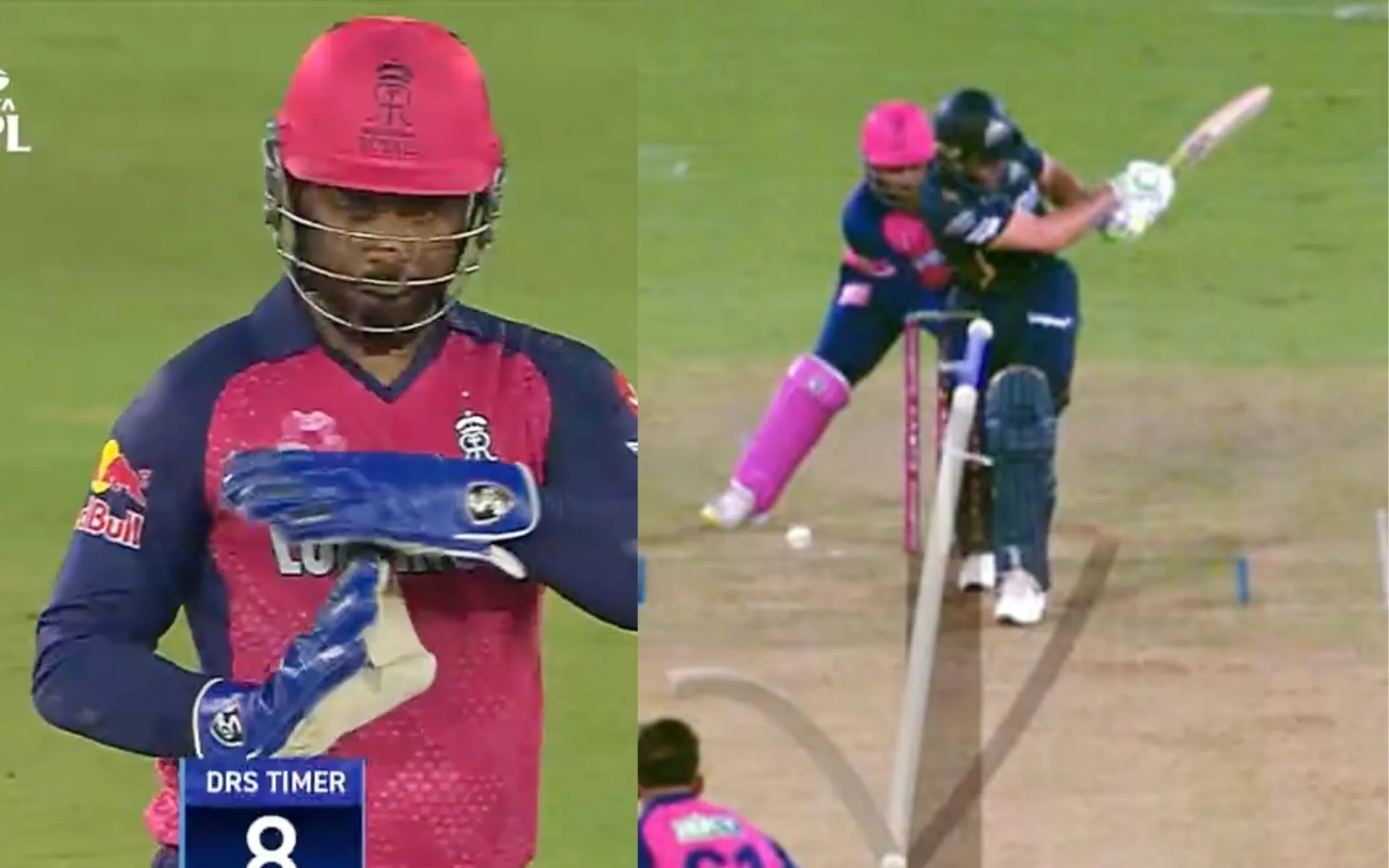 Samson turns MS Dhoni [Source: Screengrab/JioHotstar]
