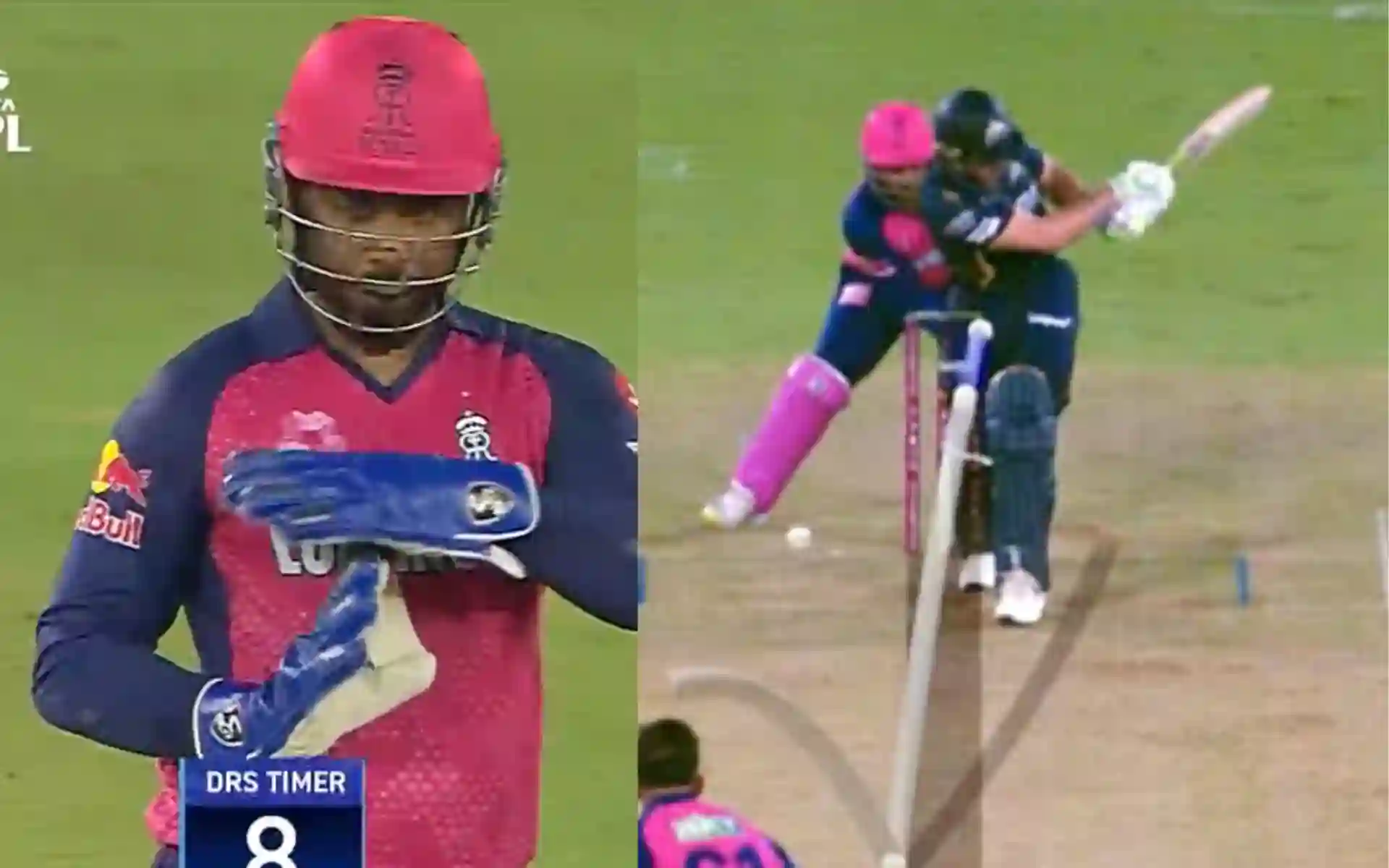 Samson turns MS Dhoni [Source: Screengrab/JioHotstar]