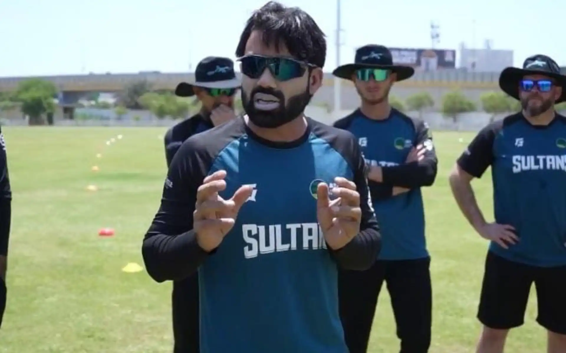 Mohammad Rizwan pep talk ahead of PSL 10 opener. [Source - MultanSultan/x.com]