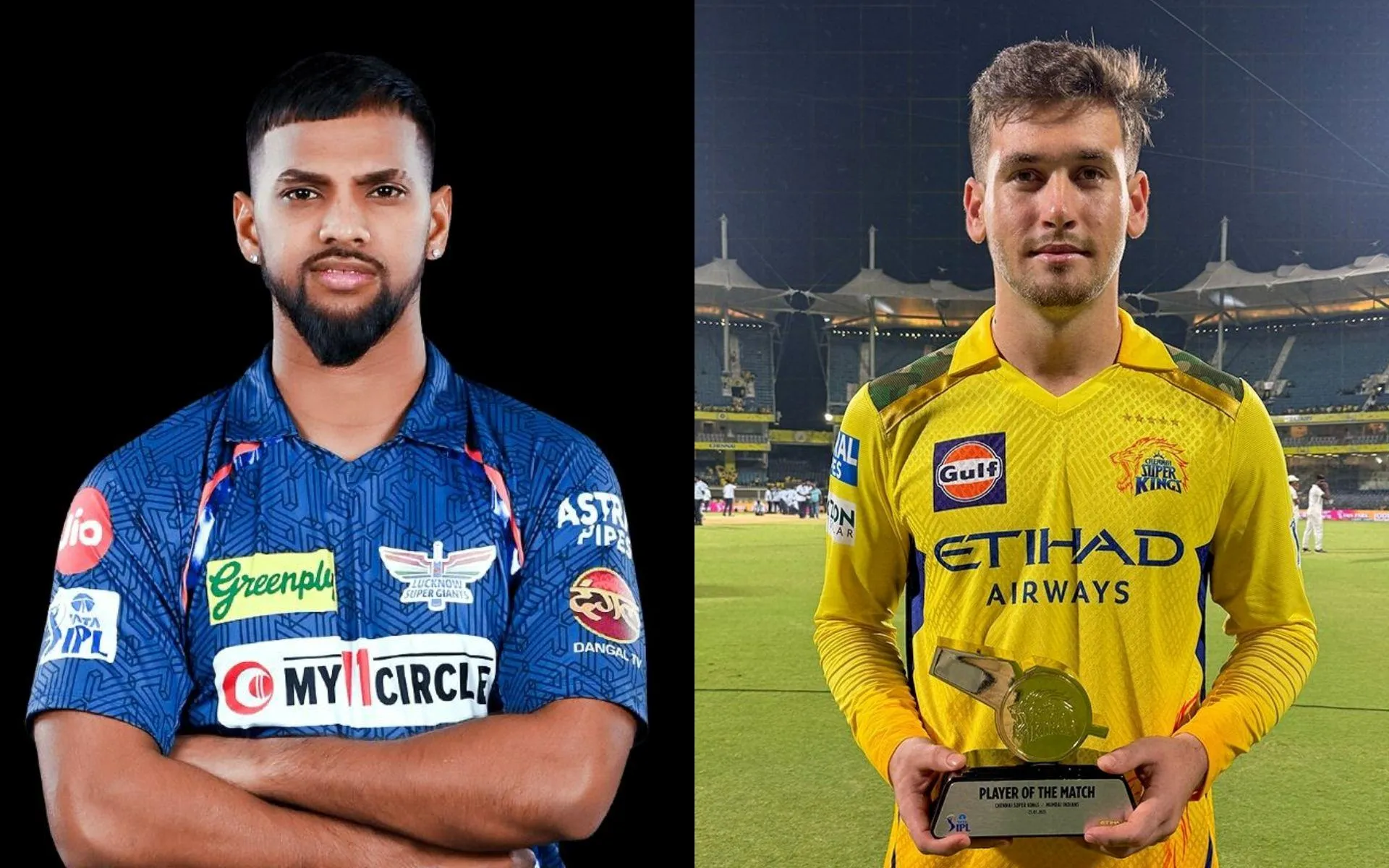 Nicholas Pooran & Noor Ahmad [Source: @WWiseindex, @CricCrazyJohns/x.com]