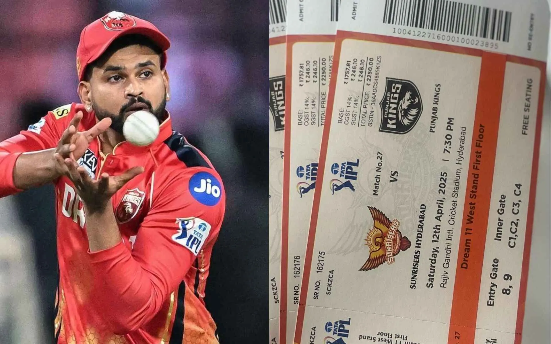 SRH vs PBKS 27th Match (Source:@nithish18,x.com)