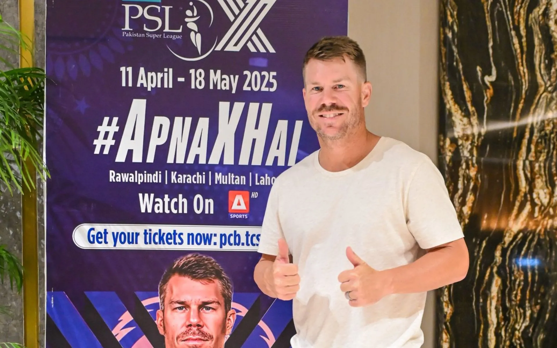 David Warner will captain Karachi Kings [Source: @Mussanaf/x.com]