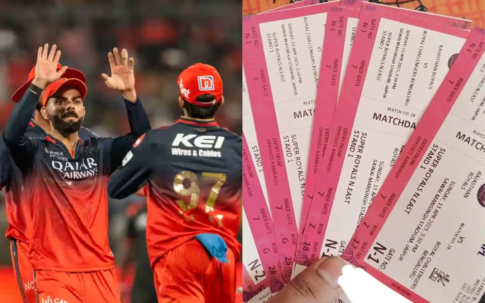 RR vs RCB 28th Match [Source: IPL and @tissavaasi06/X.com]