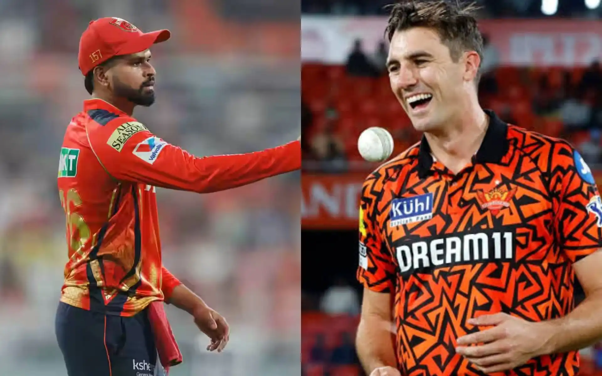 Shreyas Iyer and Pat Cummins [Source: iplt20.com, @SUNRISERSU/x.com]