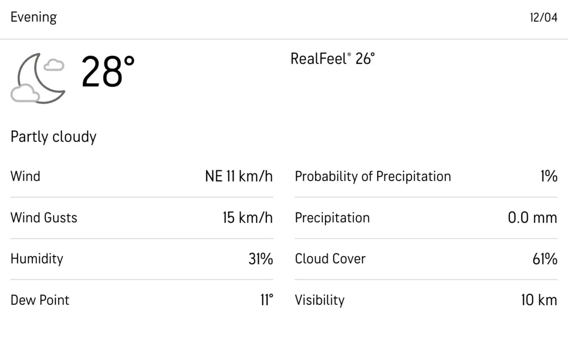 Rajiv Gandhi International Stadium weather forecast [Source: AccuWeather]