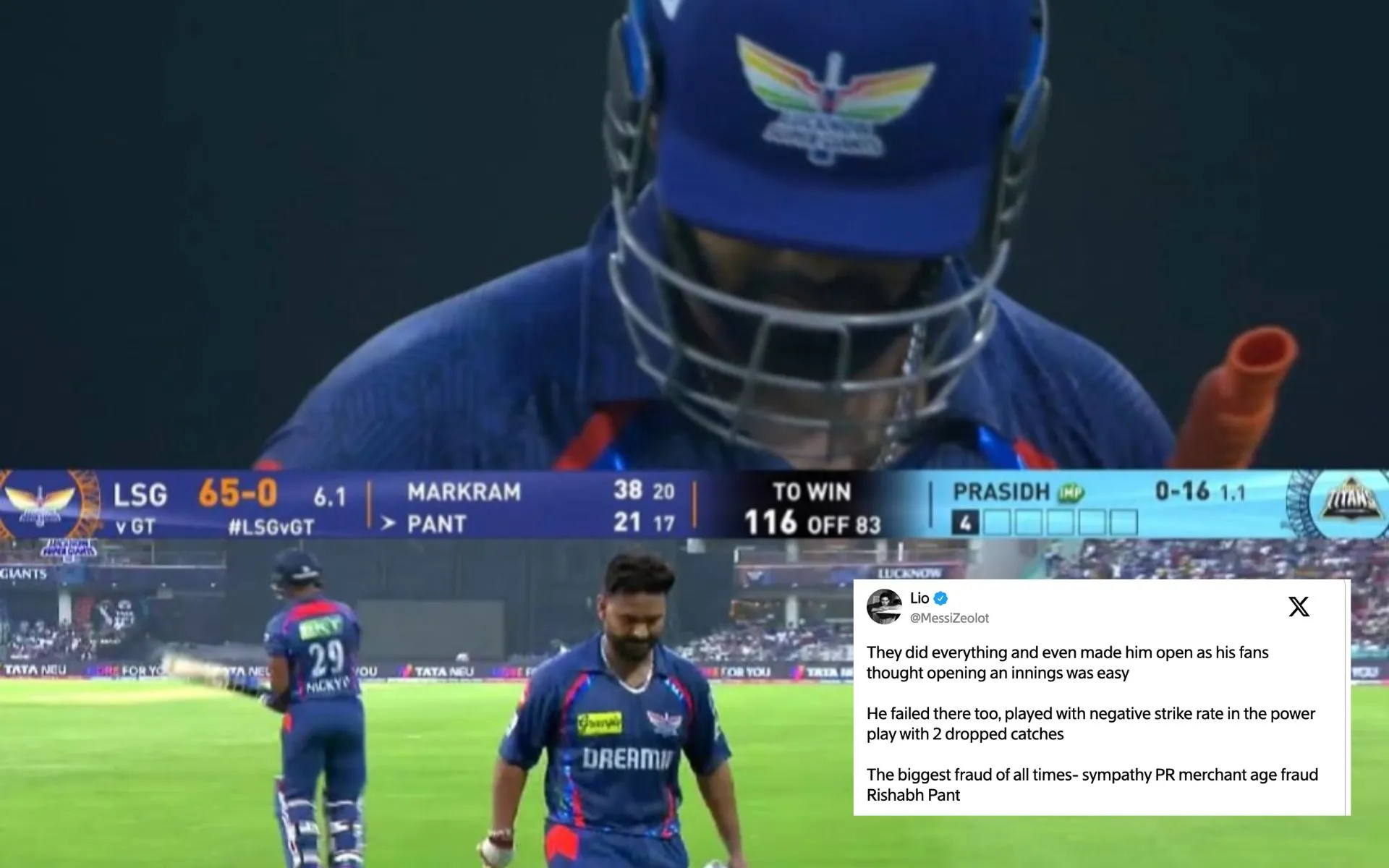 Fans react on Rishabh Pant (Source:@KrishVK_18,x.com_)