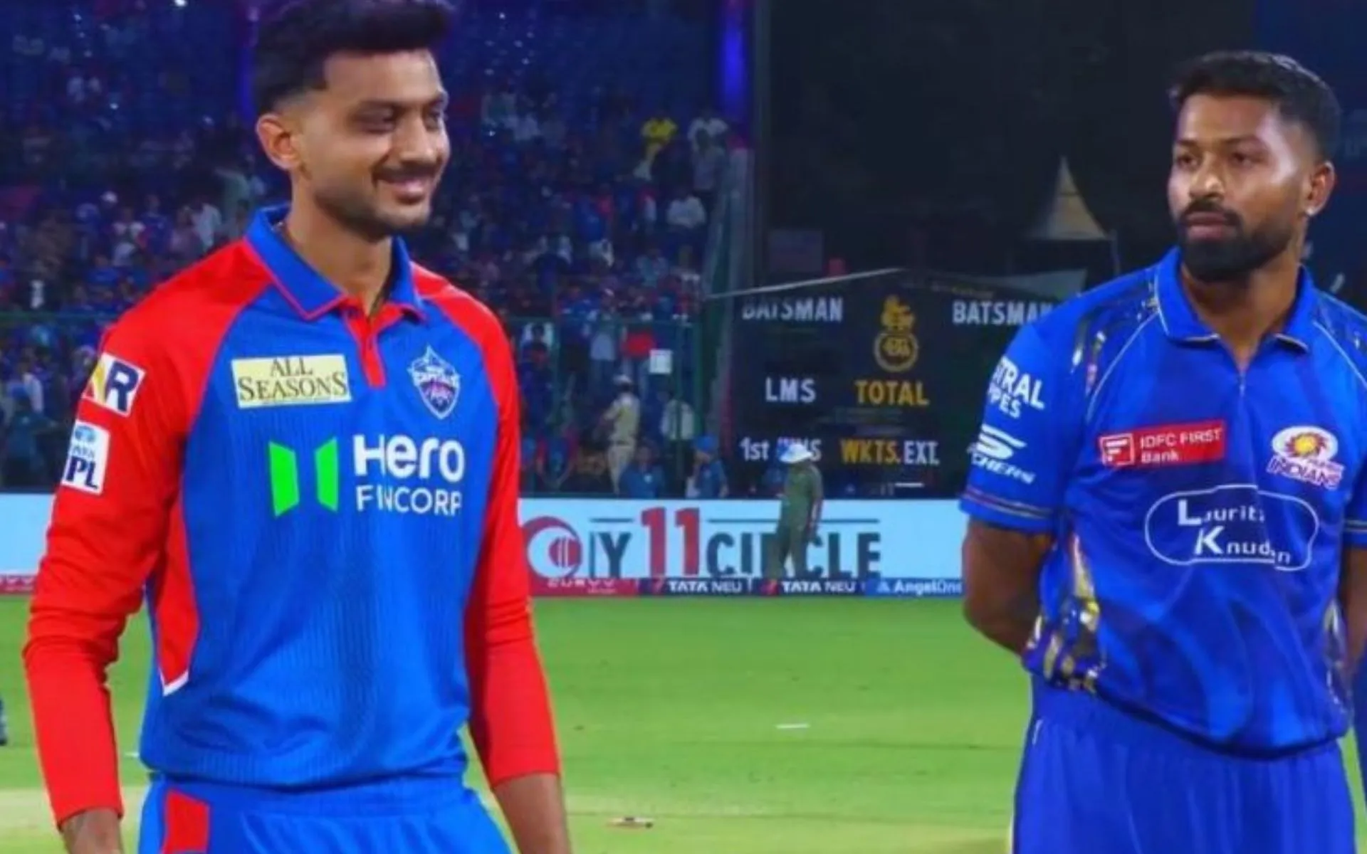 DC vs MI Toss (Source: @xtratimeindia/X.com)
