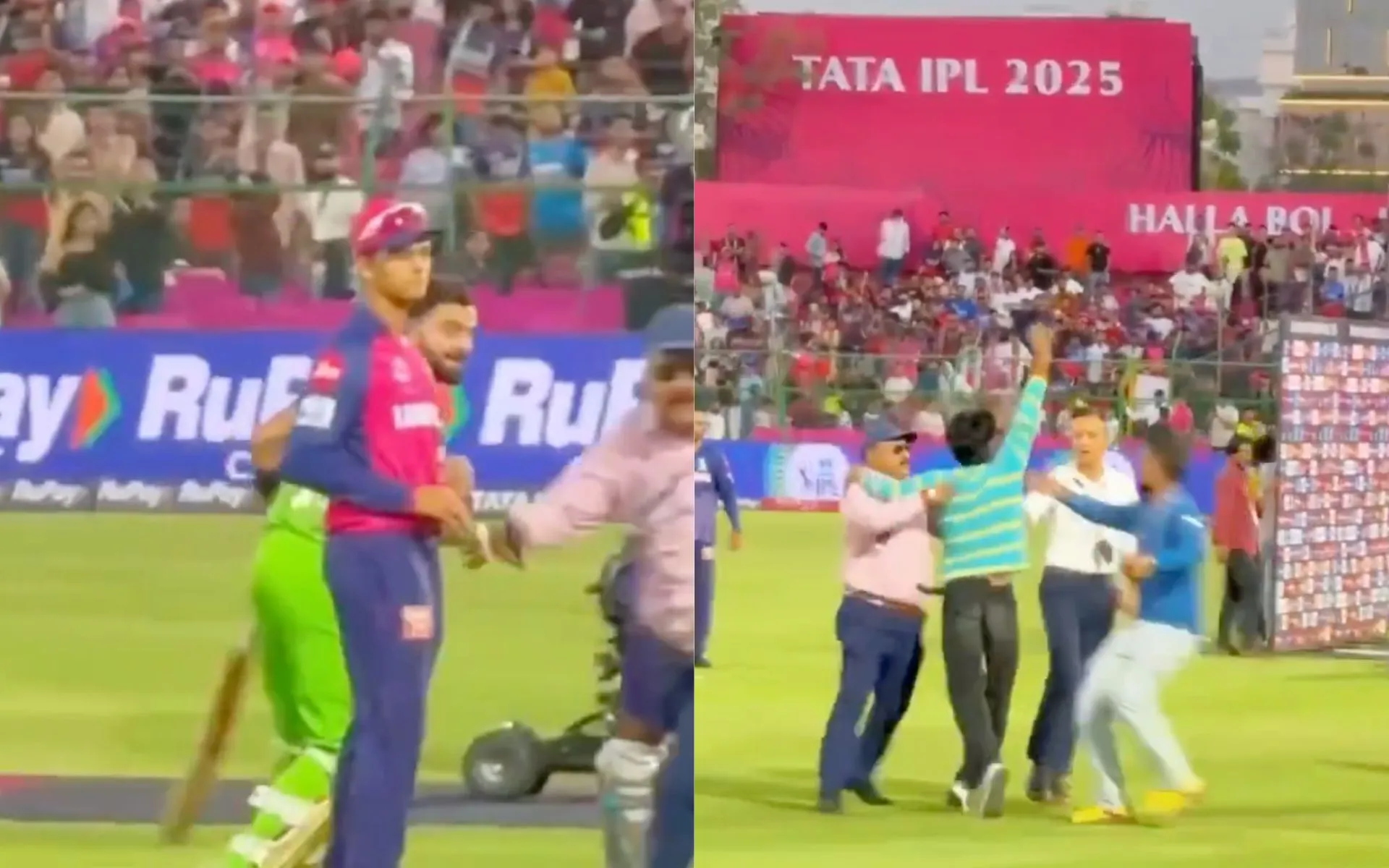 Virat Kohli's dramatic chase with fan [Source: @KohliSensation/X.com]