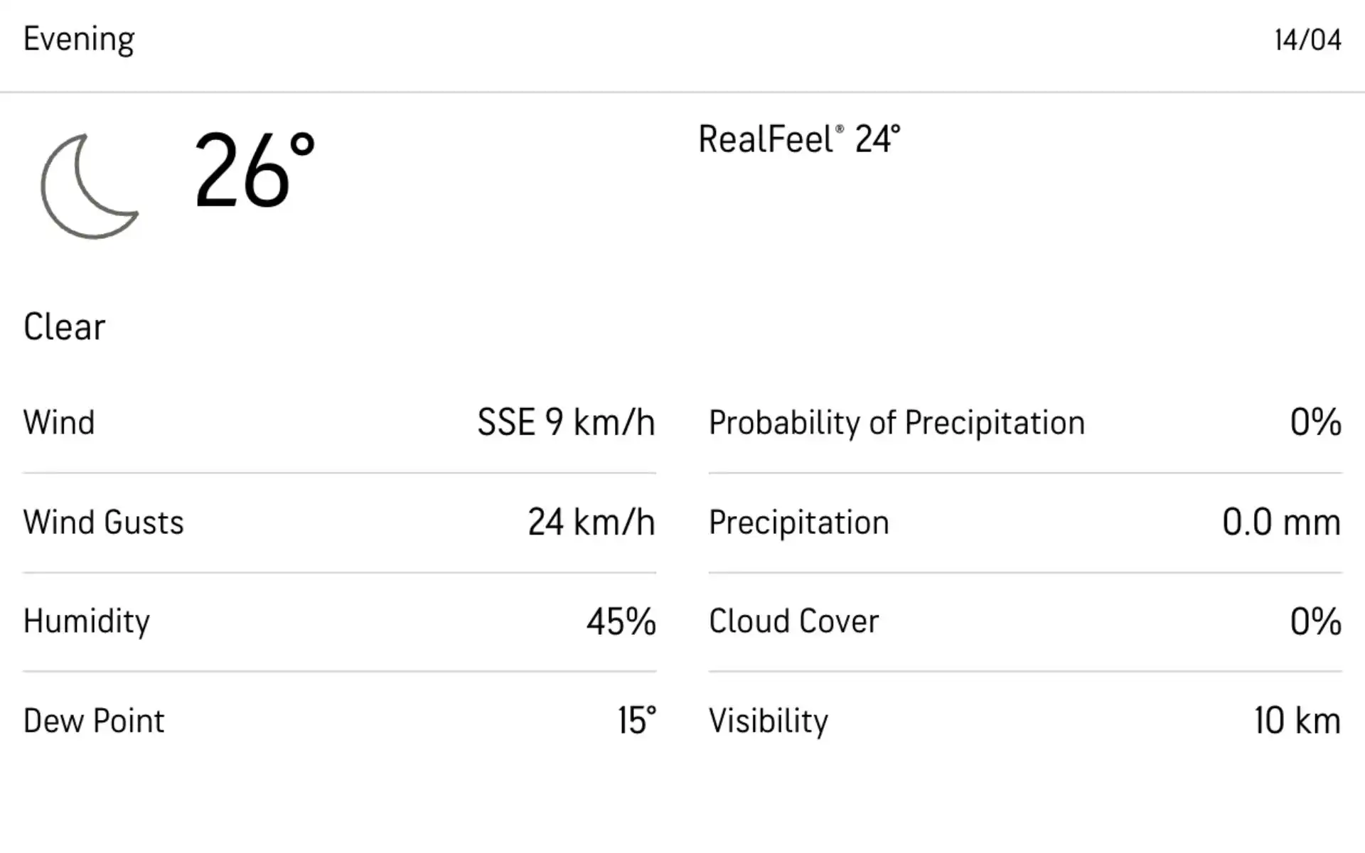 Ekana Stadium weather forecast [Source: AccuWeather]