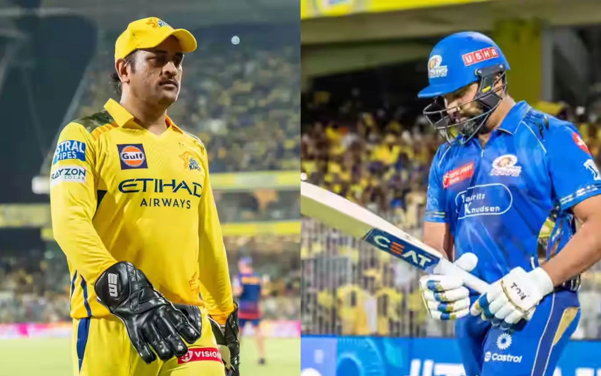 MS Dhoni & Rohit Sharma [Source: @iplt20.com]