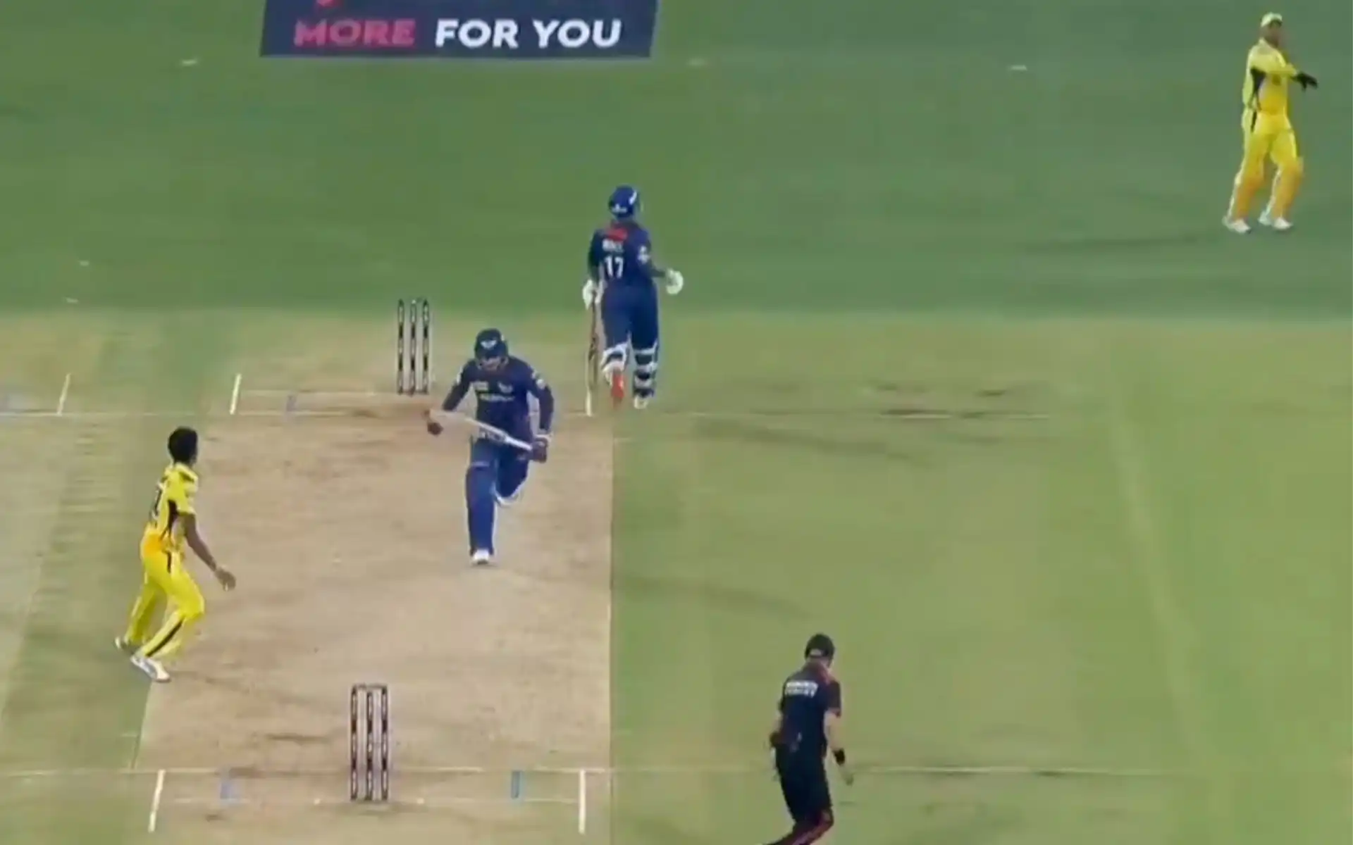 MS Dhoni's run out vs LSG (Source:@CricCrazyJohns/X.com)