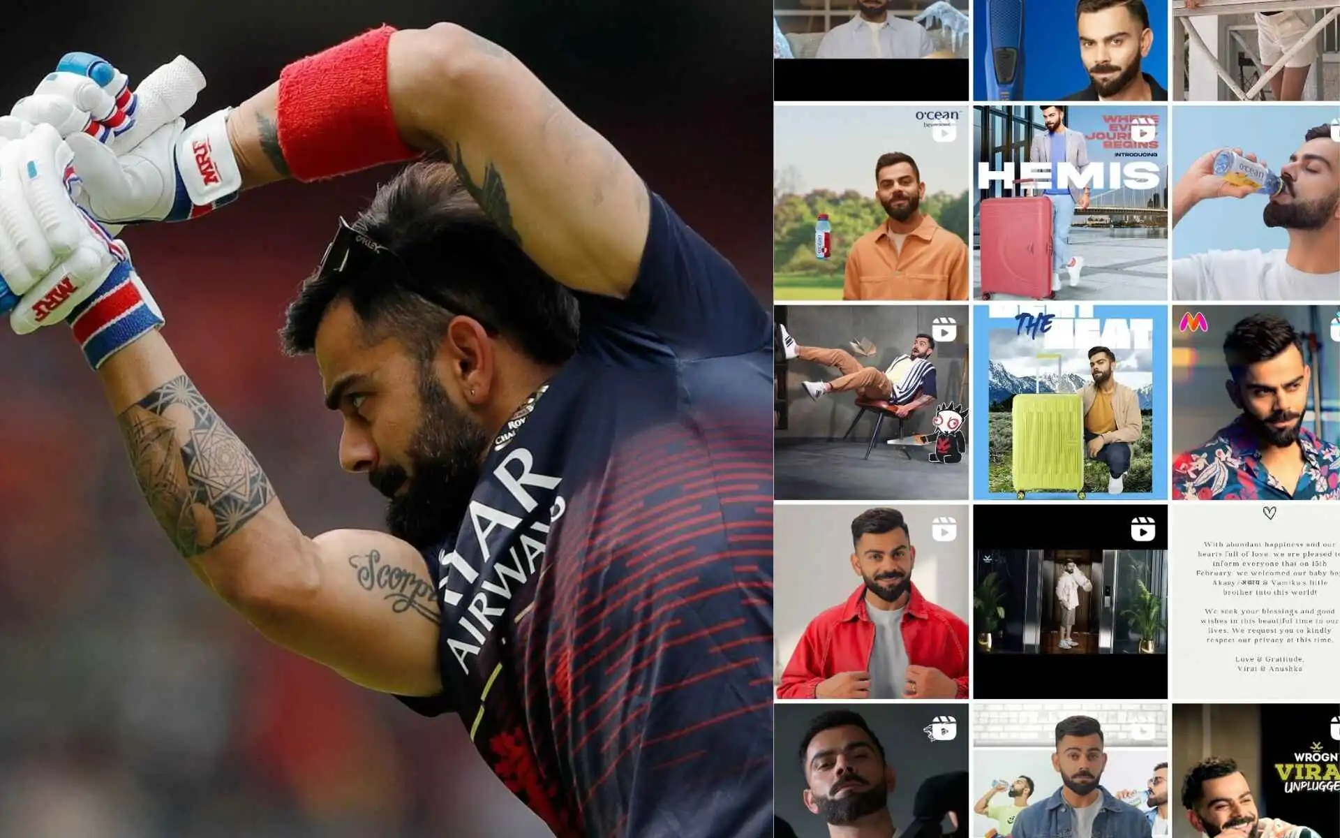 Virat Kohli removes ads from Instagram (Source:@JayakeTweets,x,com)