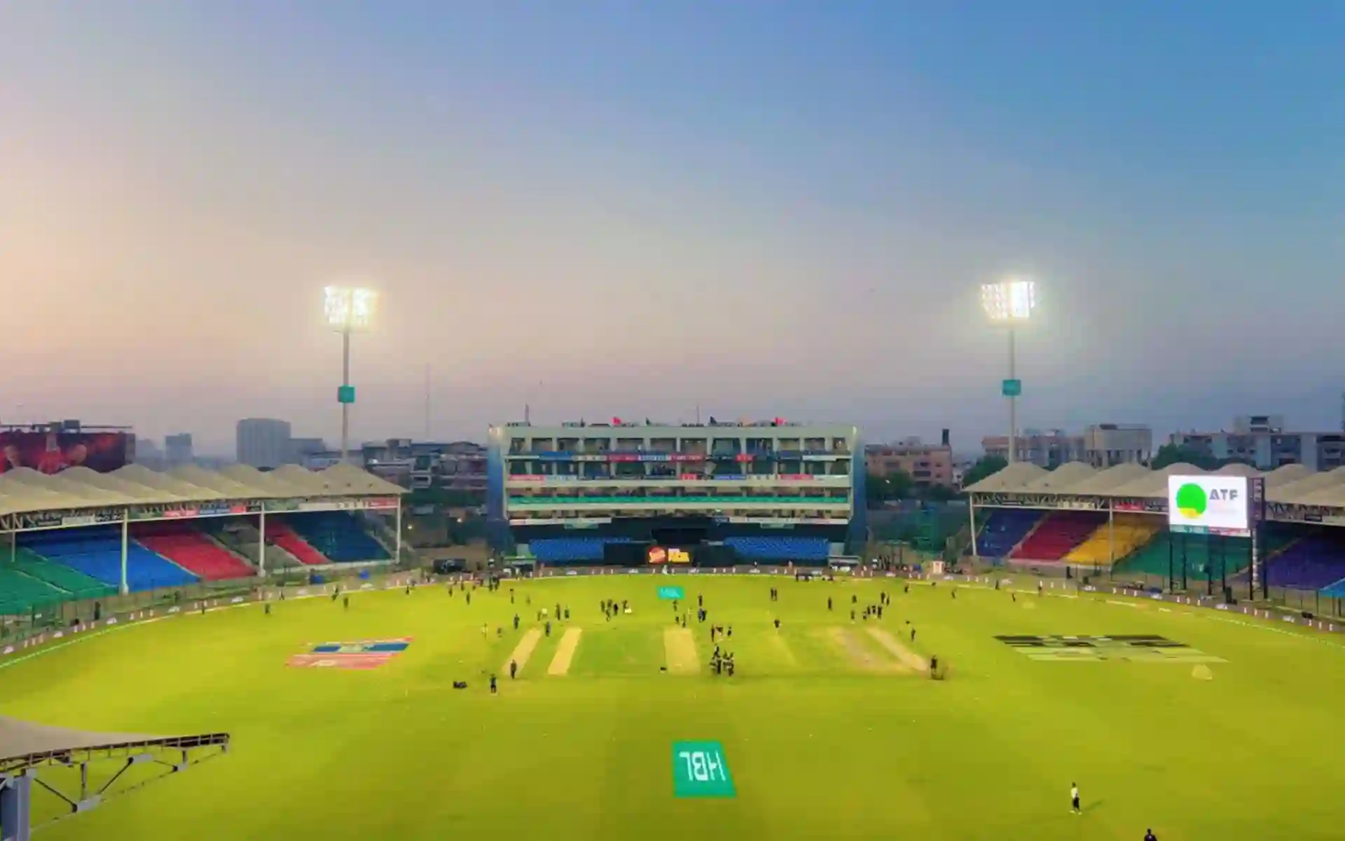 National Stadium Karachi pitch and weather [Source: @DSBcricket/X.com]
