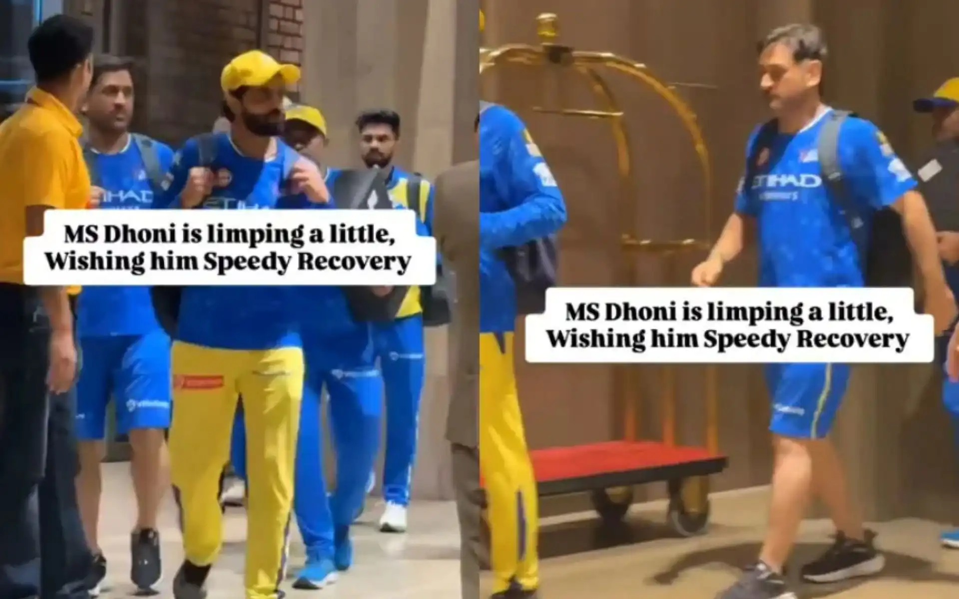 MS Dhoni seen limping after match-winning performance [Source: @ChakriDhonii/X.com]
