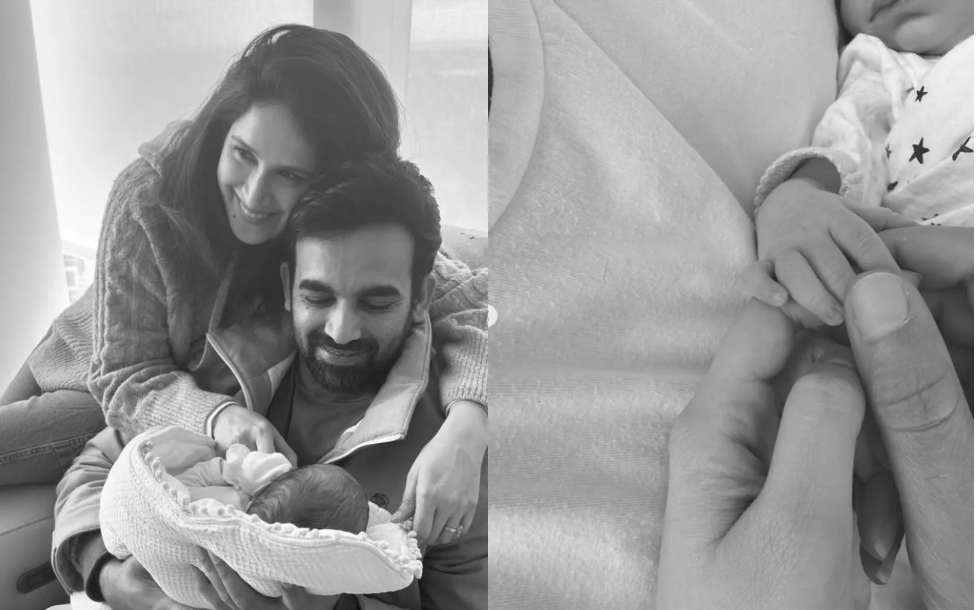 Zaheer Khan and his wife with their newborn [Source: @sagarikaghatge/instagram.com]