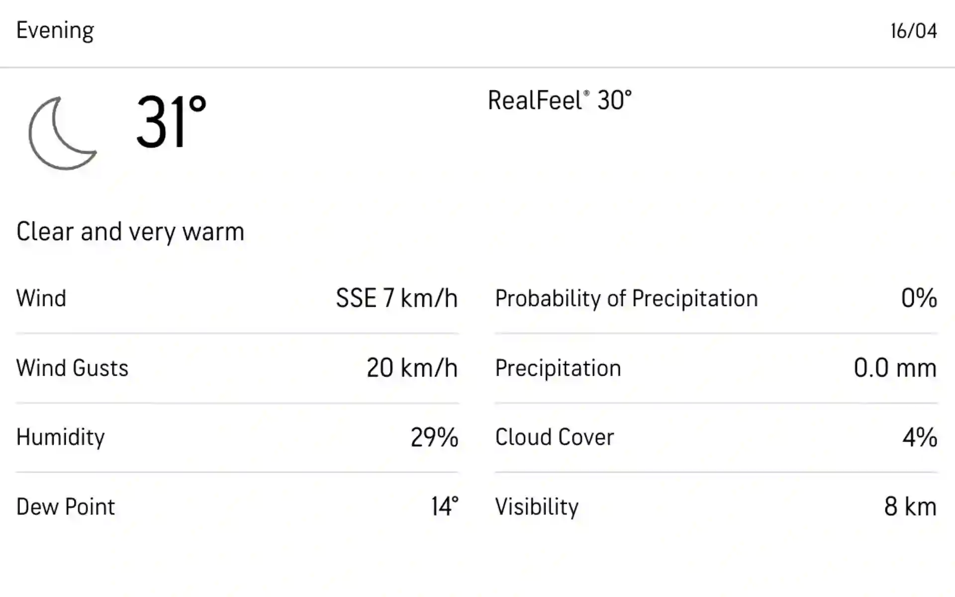 Arun Jaitley Stadium weather forecast [Source: AccuWeather]