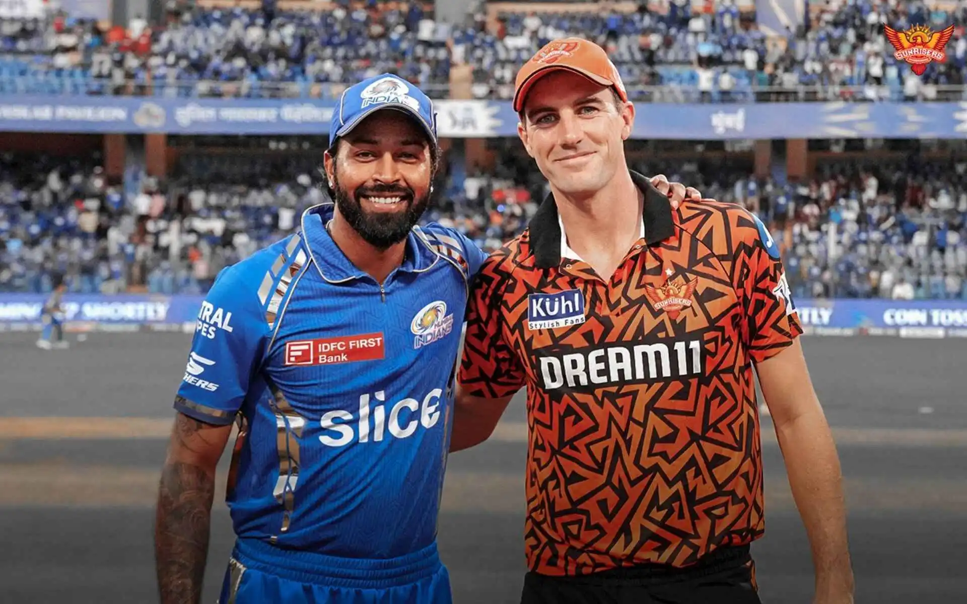Hardik Pandya and Pat Cummins (Source:@HarshaTarak8,x.com)