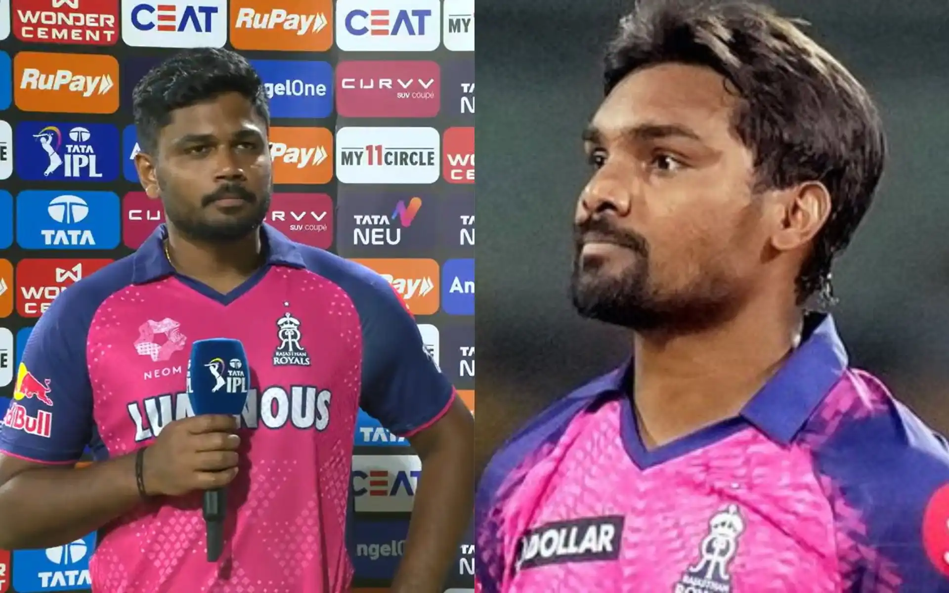 Sanju Samson and Sandeep Sharma [Source: @mufaddal_vohra, @ArunTuThikHoGya/x]