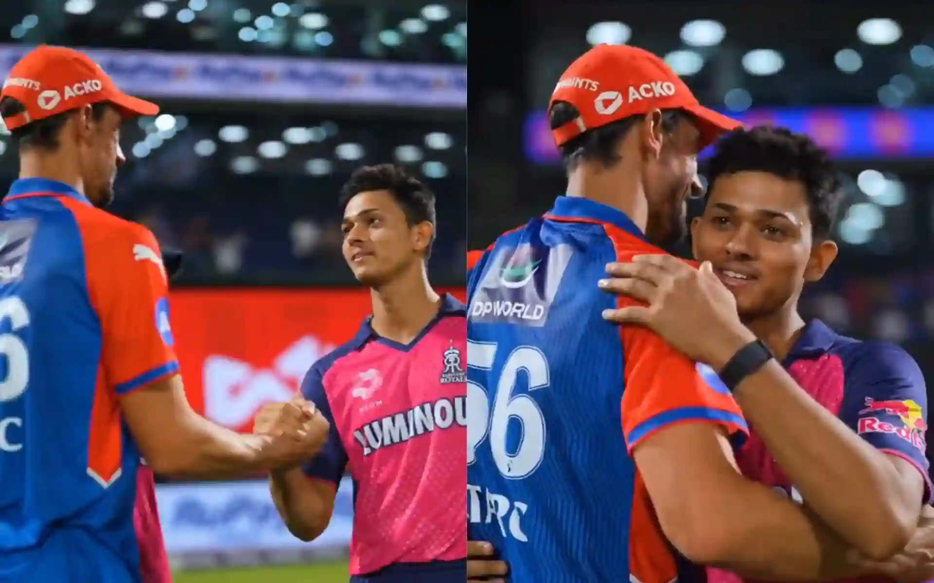 Yashasvi Jaiswal and Mitchell Starc [Source: @DelhiCapitals/X]
