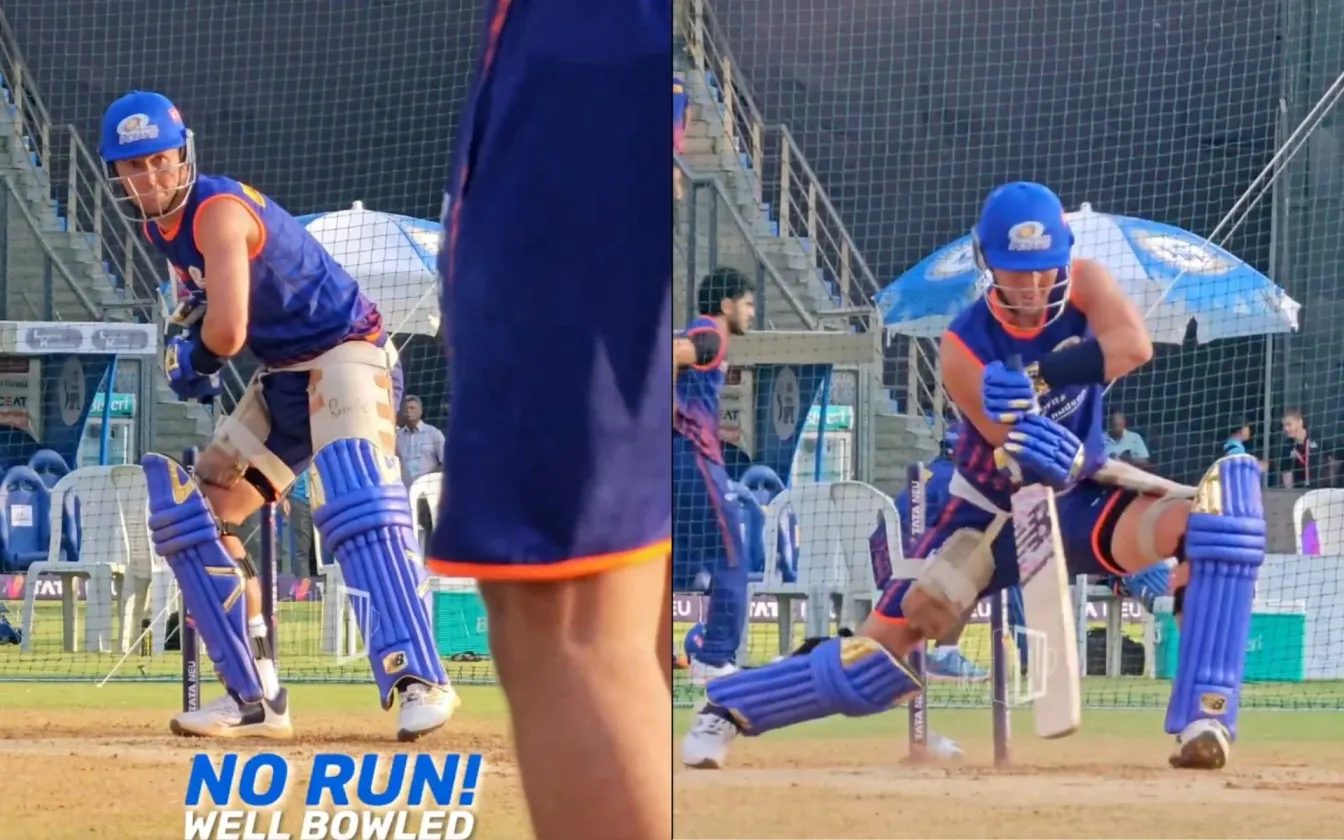  Trent Boult's hilarious batting session [Source: @mufaddal_vohra/X.com]