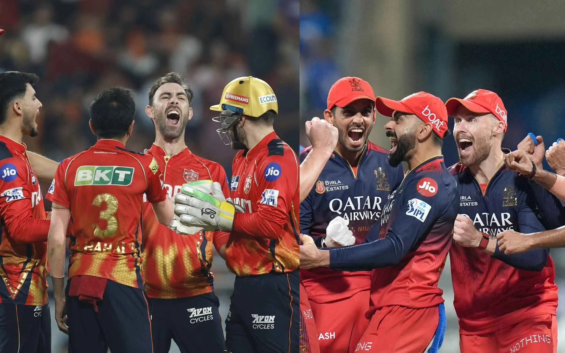 RCB vs PBKS Last Match Scorecard (Source: AP)