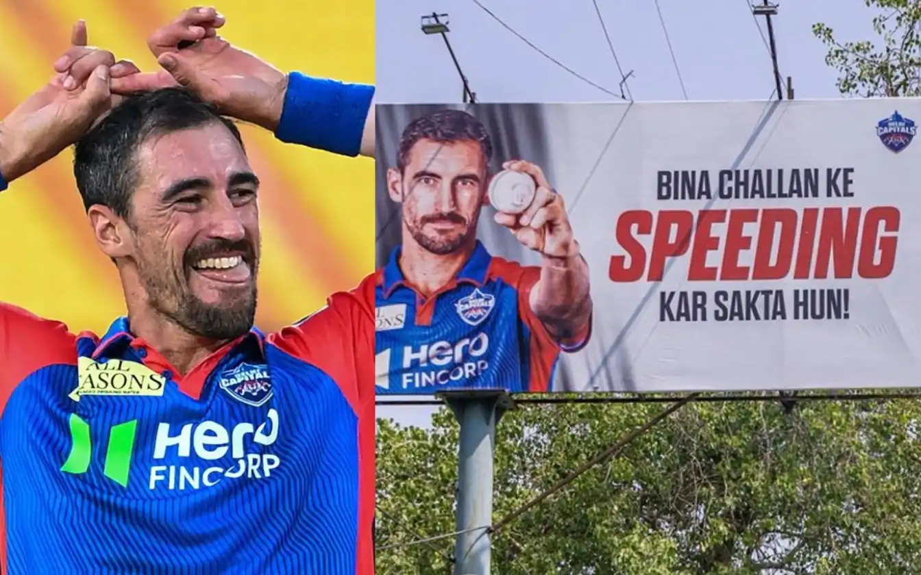 "Bina Challan Ke Speeding": DC Put Up Witty Traffic-Themed Tribute For Mitchell Starc