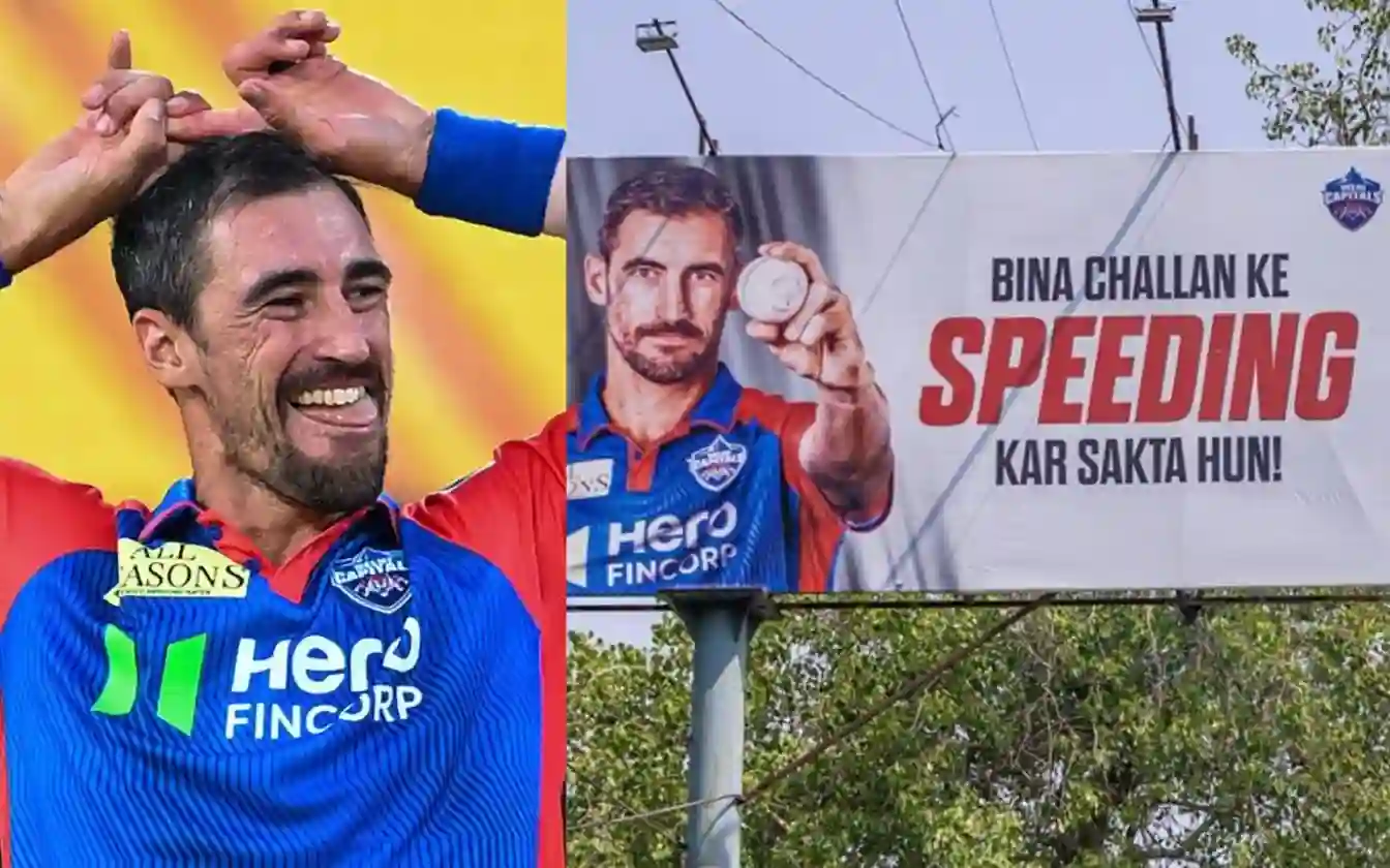 "Bina Challan Ke Speeding": DC Put Up Witty Traffic-Themed Tribute For Mitchell Starc
