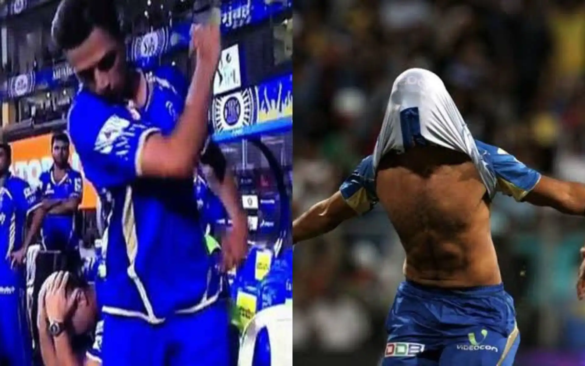 Rahul Dravid throws his cap. [Source: @Ipl_scoop & @InoxentJunaid4/X]
