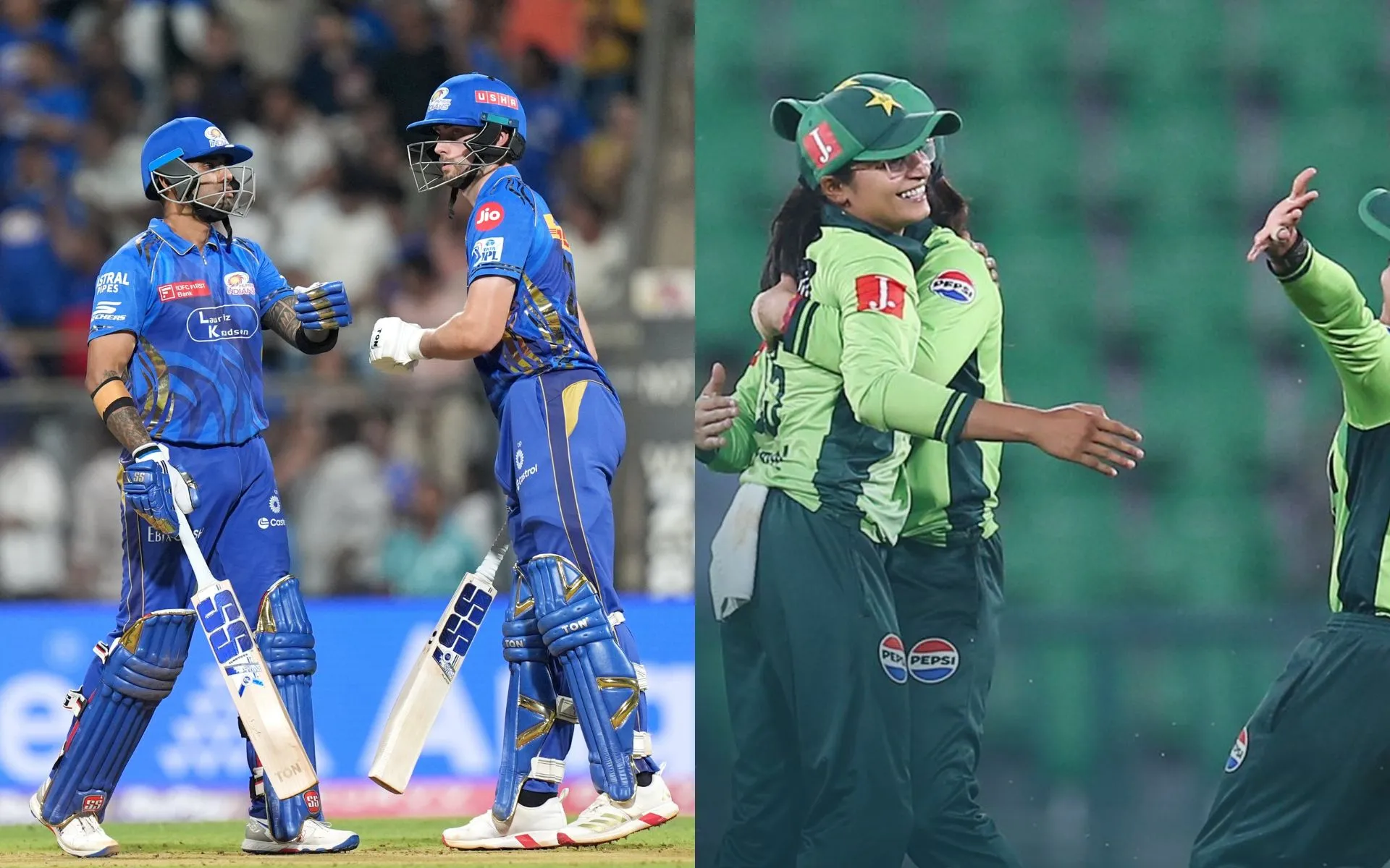 Mumbai Indians and Pakistan Women [Source: @IPL, @ICC/x]