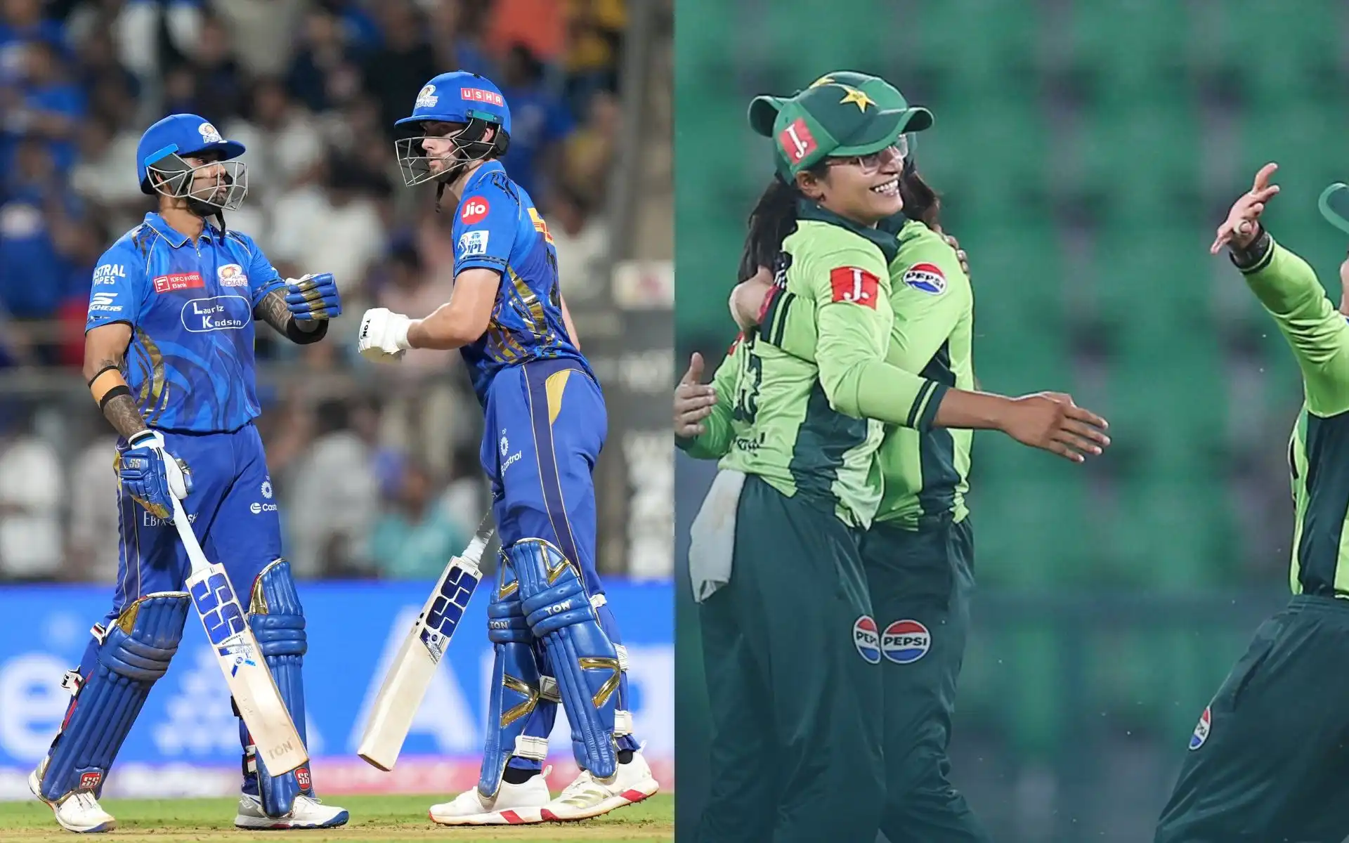 Mumbai Indians and Pakistan Women [Source: @IPL, @ICC/x]