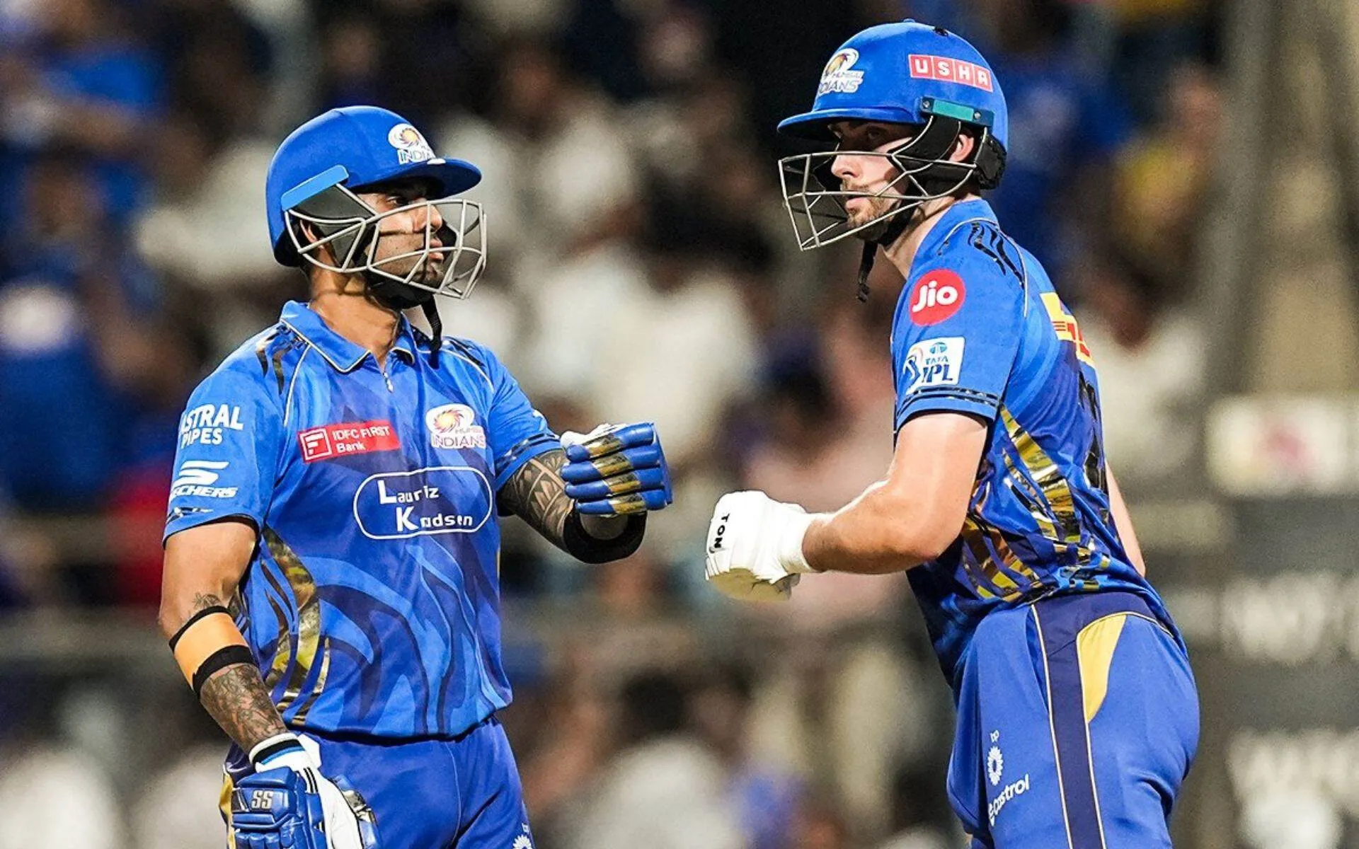 Mumbai Indians batter during successful chase against SRH [Source: @IPL/x]