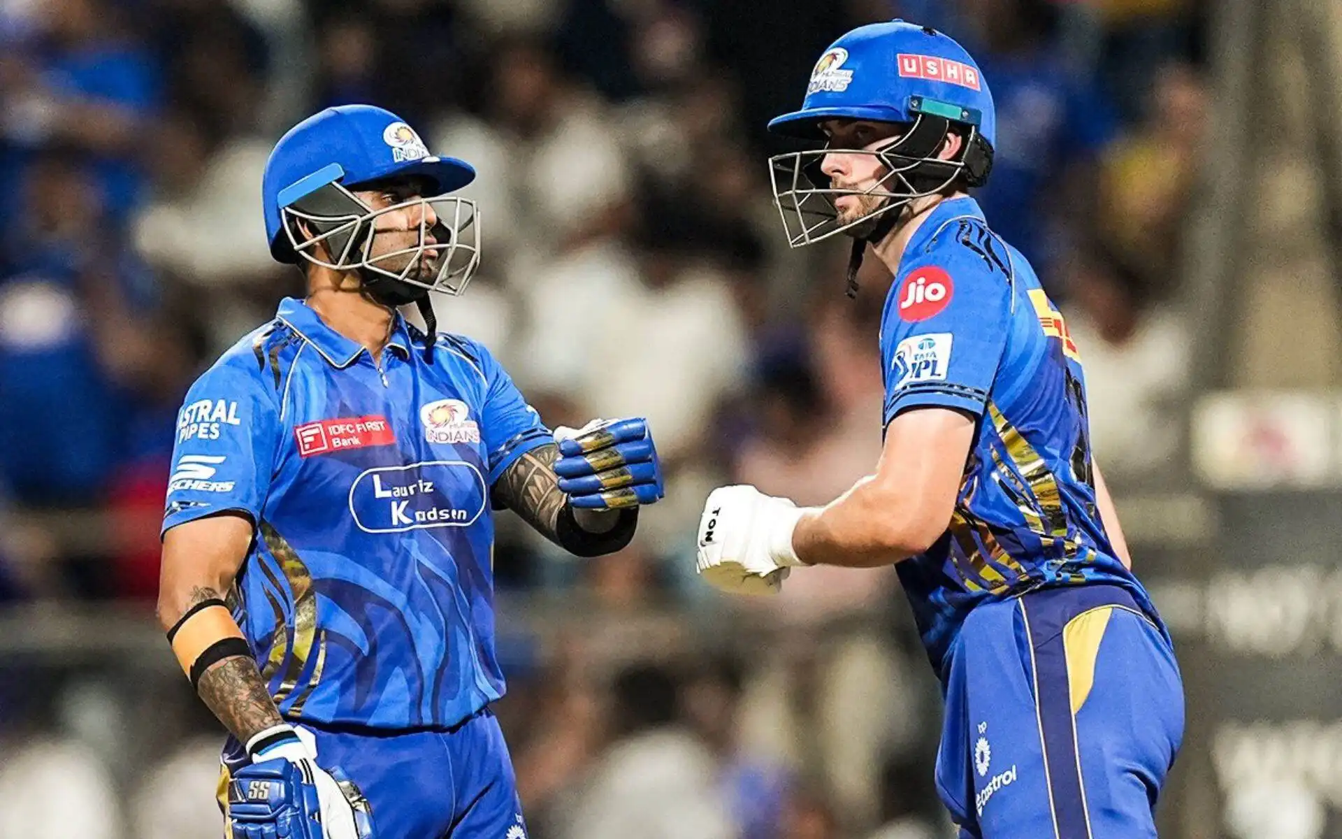 Mumbai Indians batter during successful chase against SRH [Source: @IPL/x]