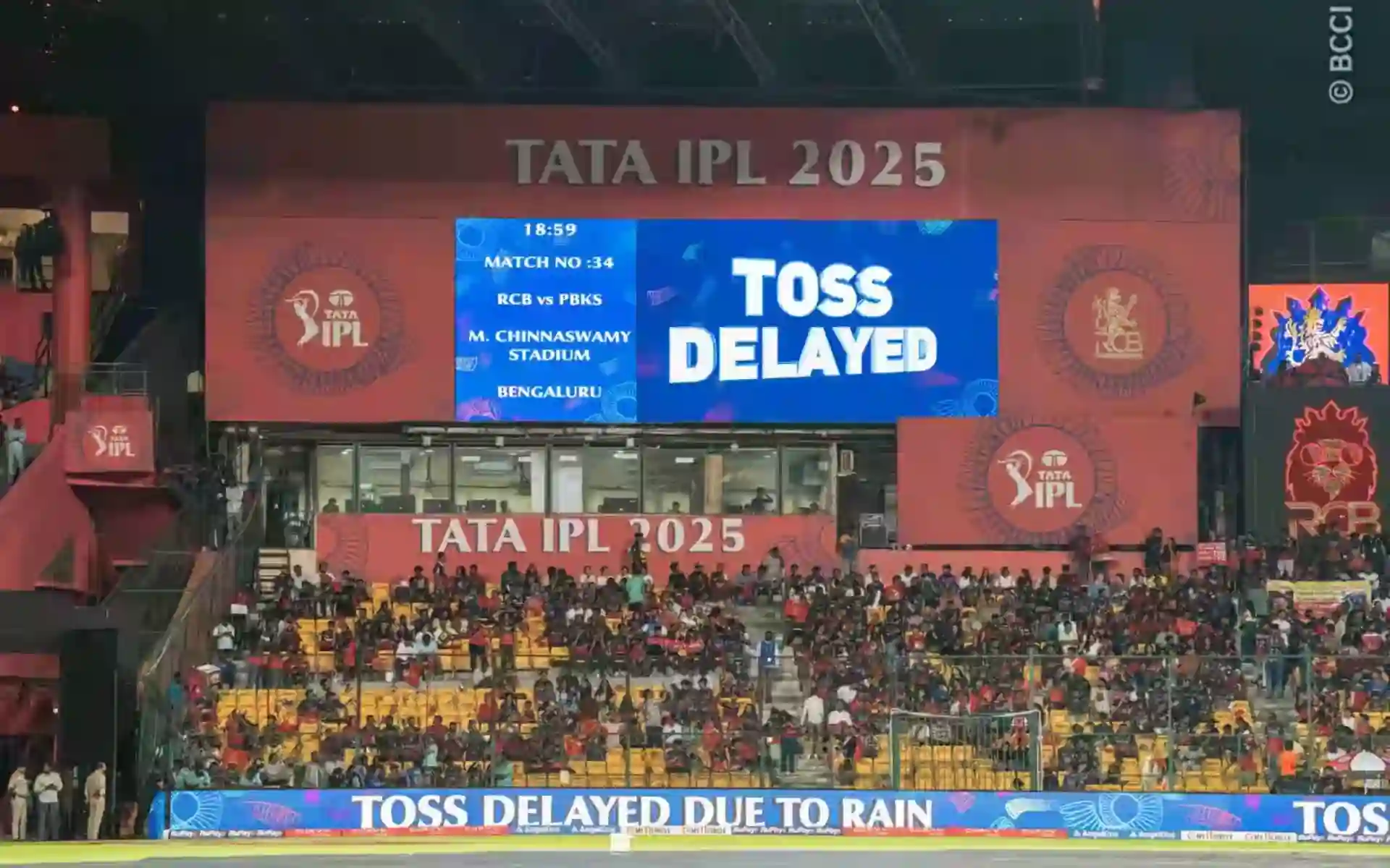 Toss delayed in RCB vs PBKS (Source: IPLT20.com)