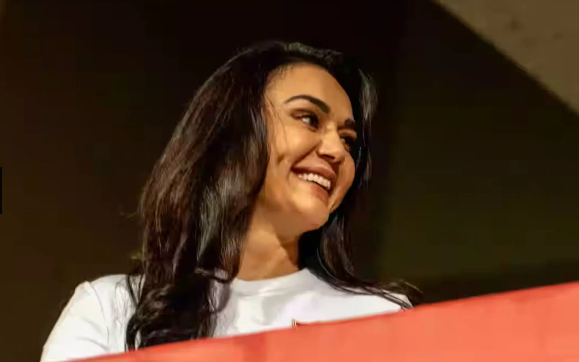 Preity Zinta in the stadium [Source: @iplt20.com]
