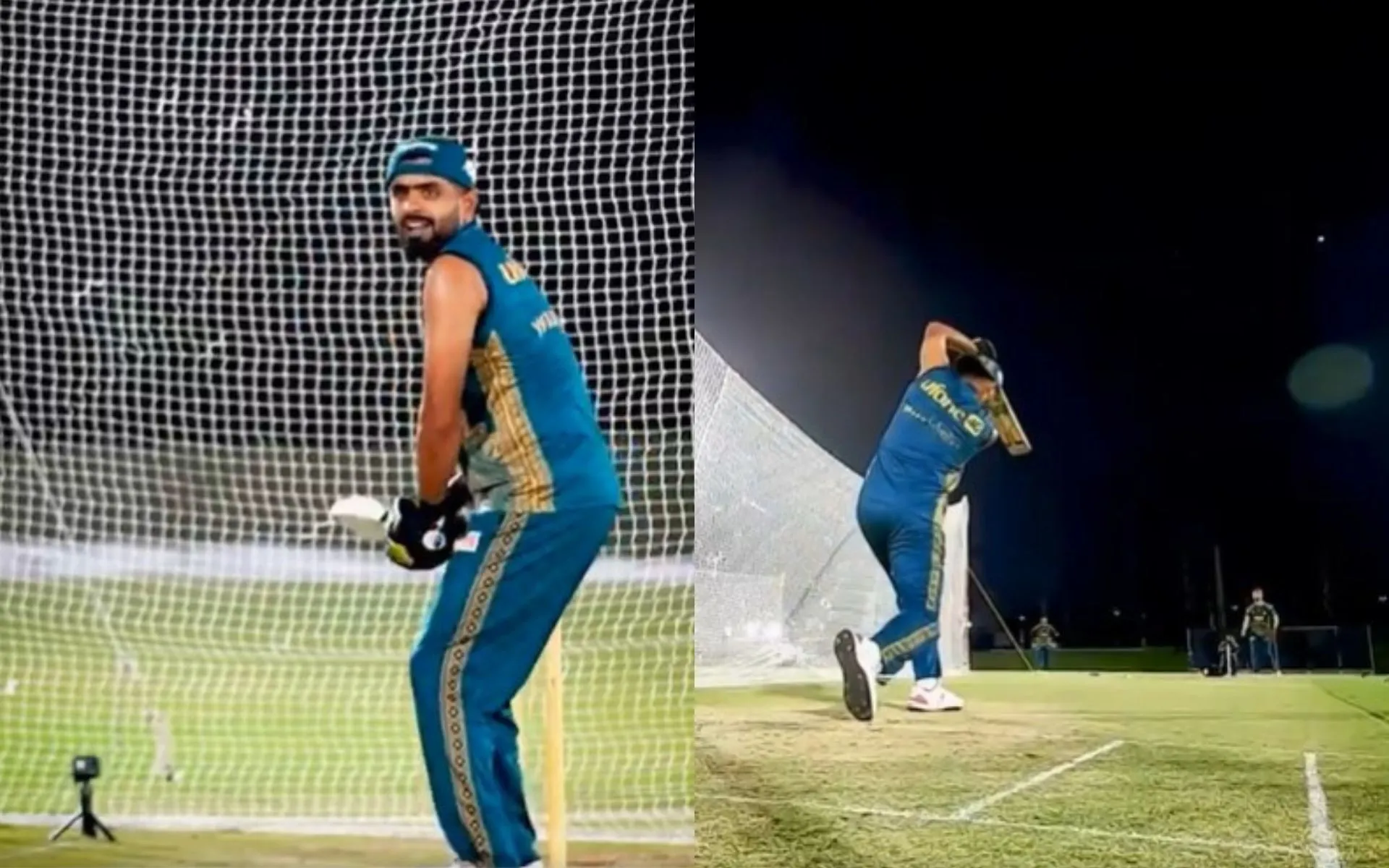 Babar Azam during a training session [Source: @BabarAzam_152/x]