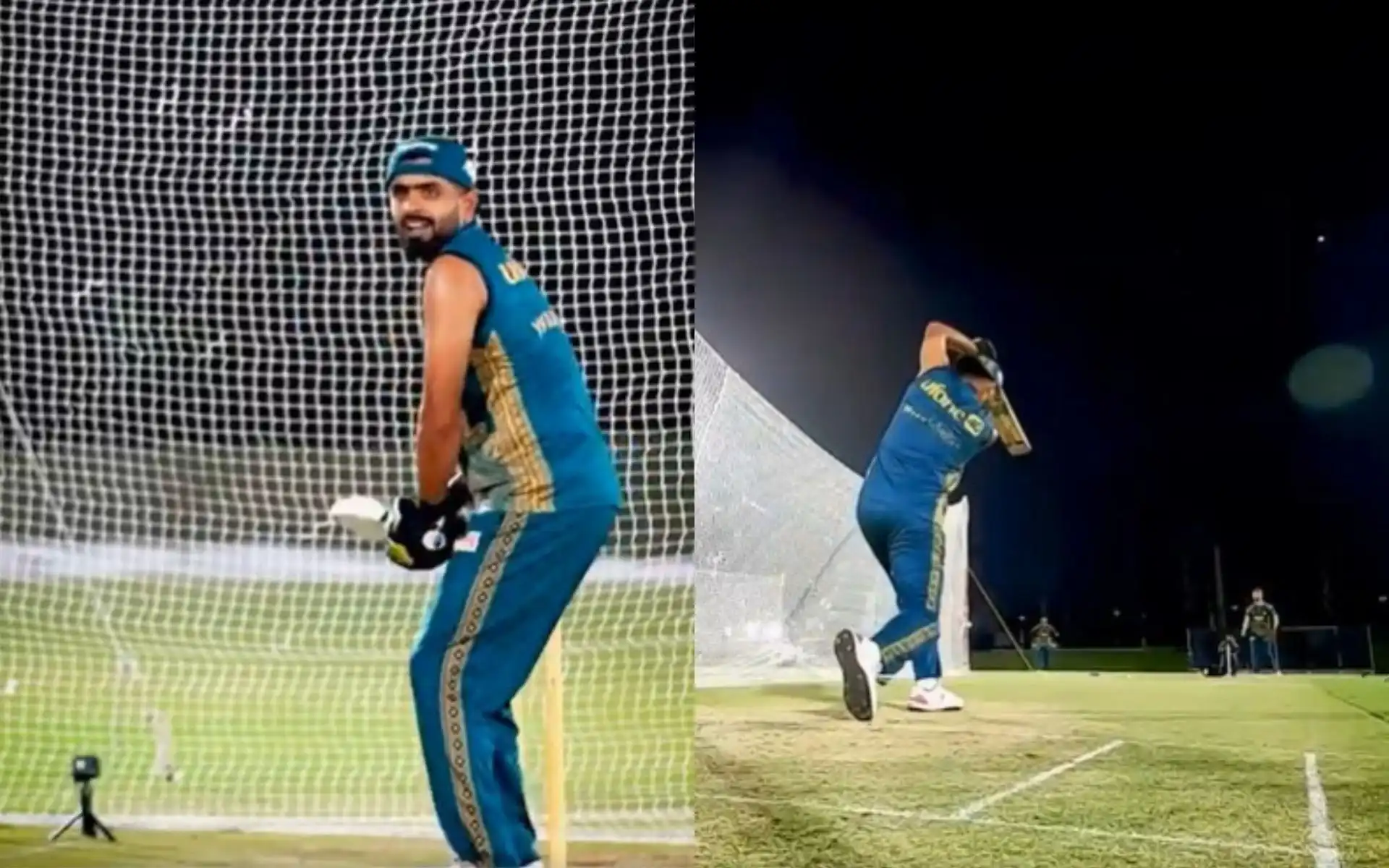 Babar Azam during a training session [Source: @BabarAzam_152/x]