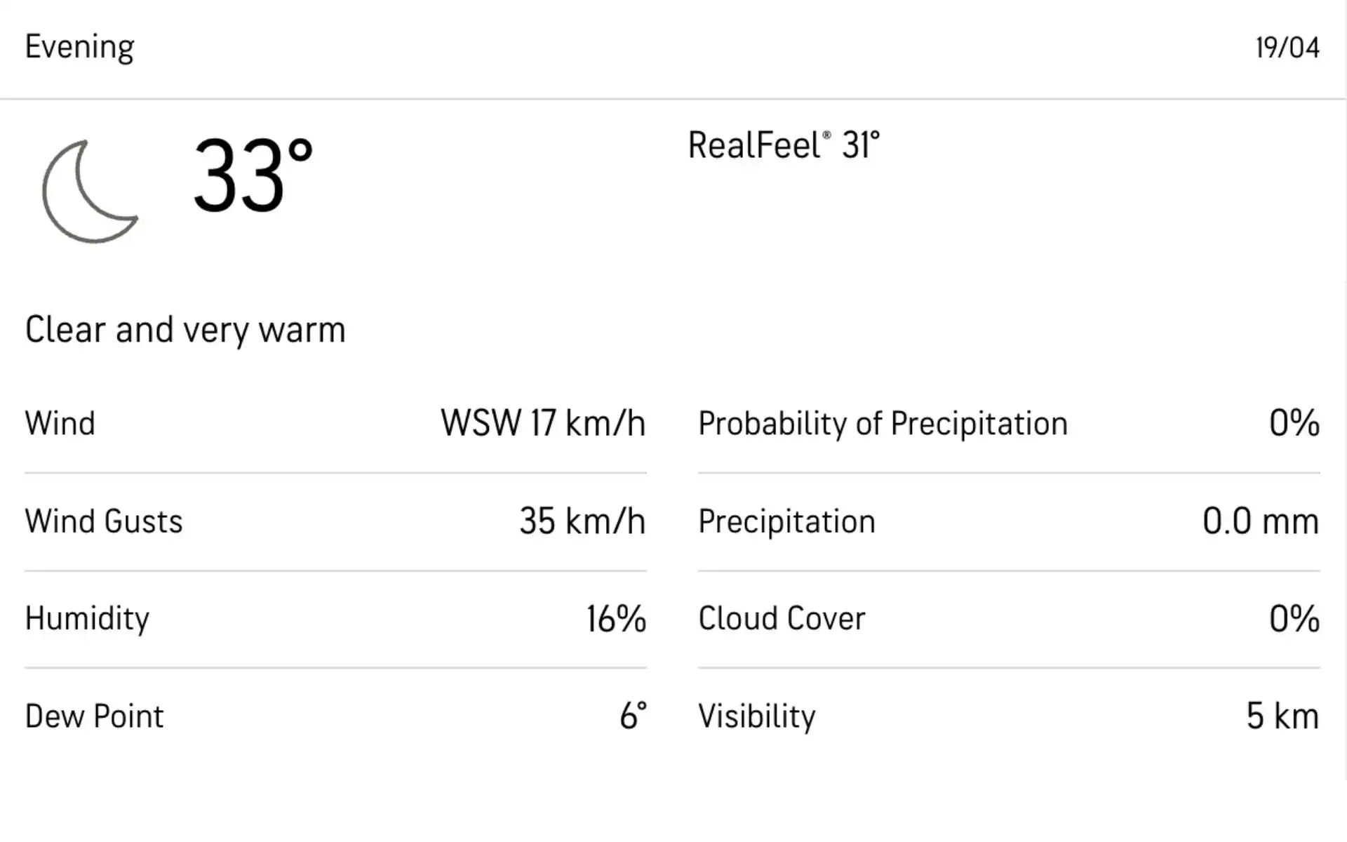 Sawai Mansingh Stadium weather [Source: AccuWeather]