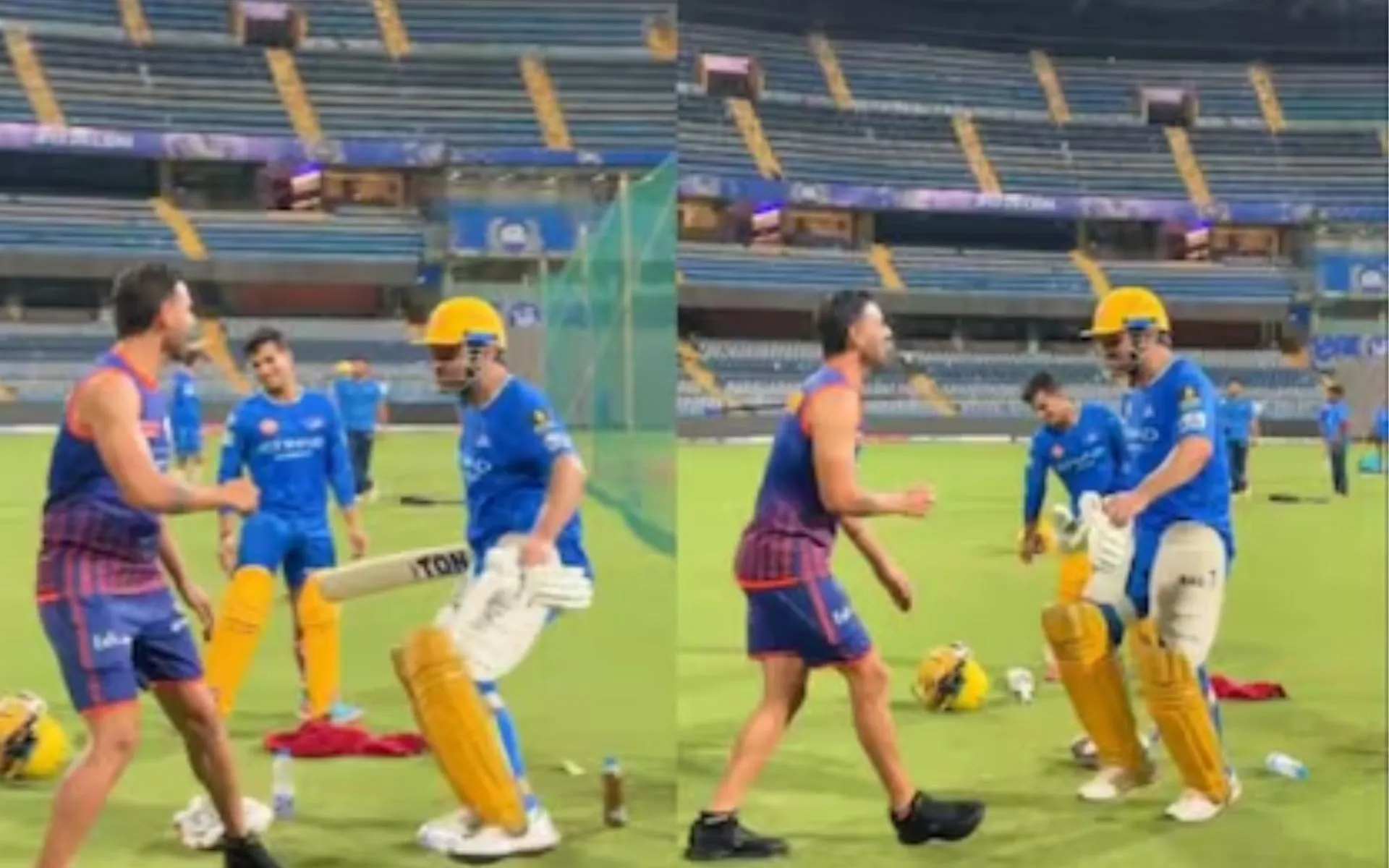 MS Dhoni funny banter with Deepak Chahar (Source:@ChennaiIPL, x,com)