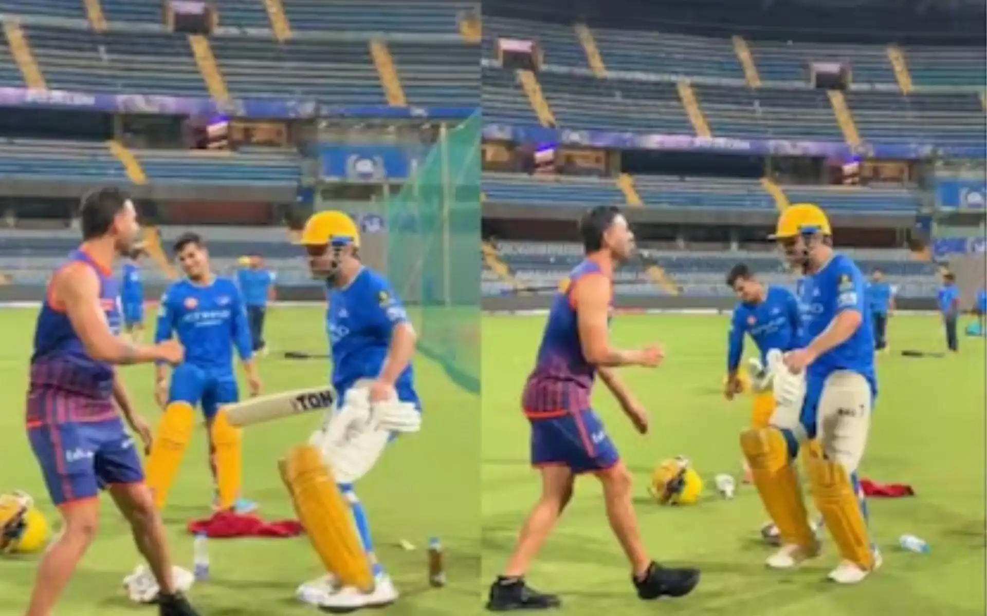 MS Dhoni funny banter with Deepak Chahar (Source:@ChennaiIPL, x,com)