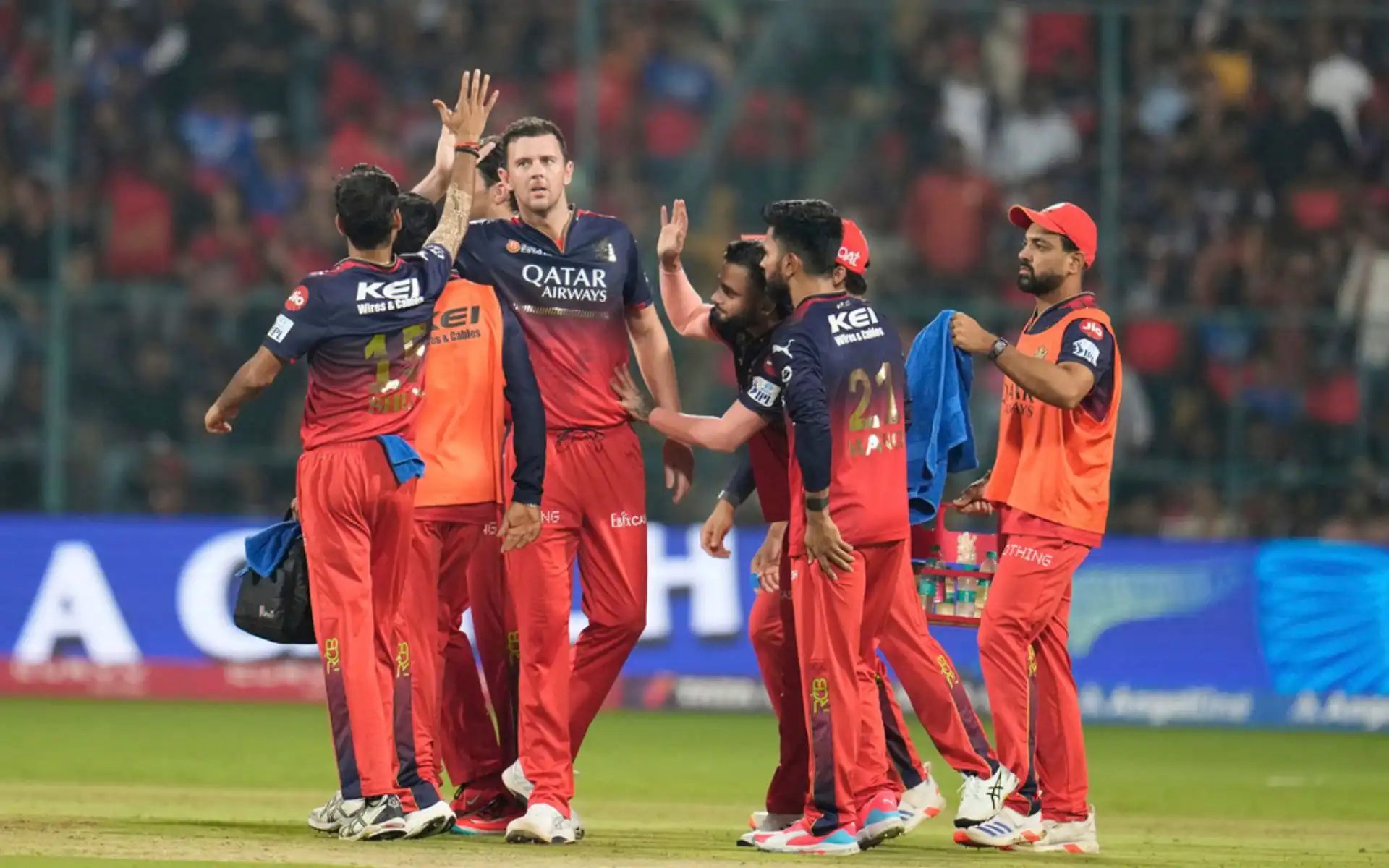 RCB players in action [Source: AP]