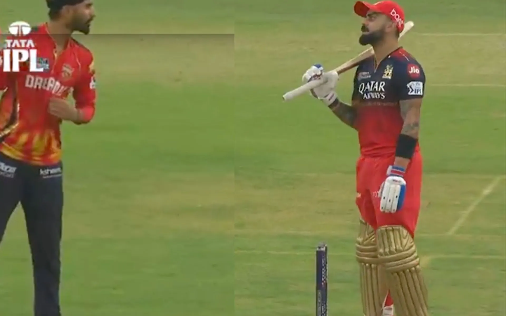 Virat Kohli and Harpreet Brar [Source: @StarSportsIndia/x.com]
