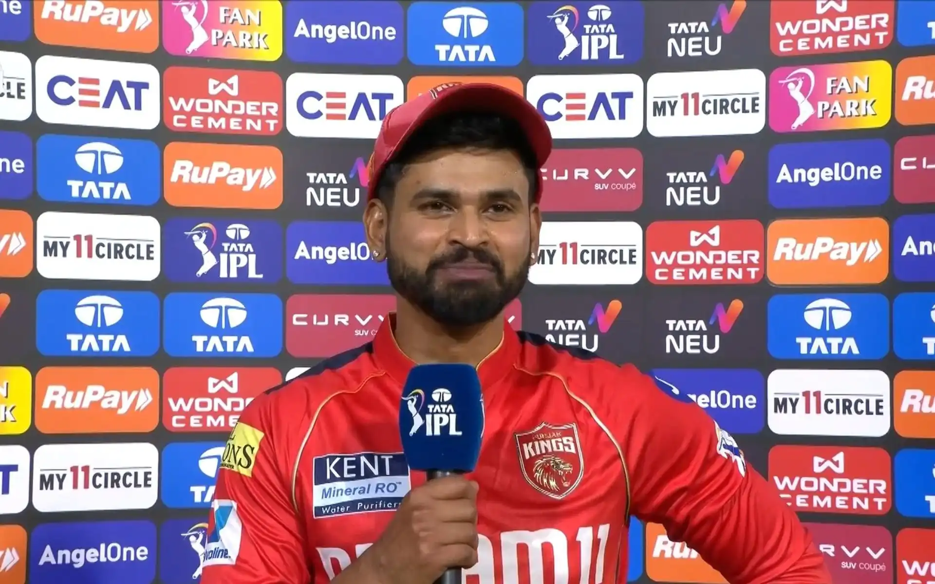 Shreyas Iyer after at post-match presentation (Source:@dhoniverse_/x.com)