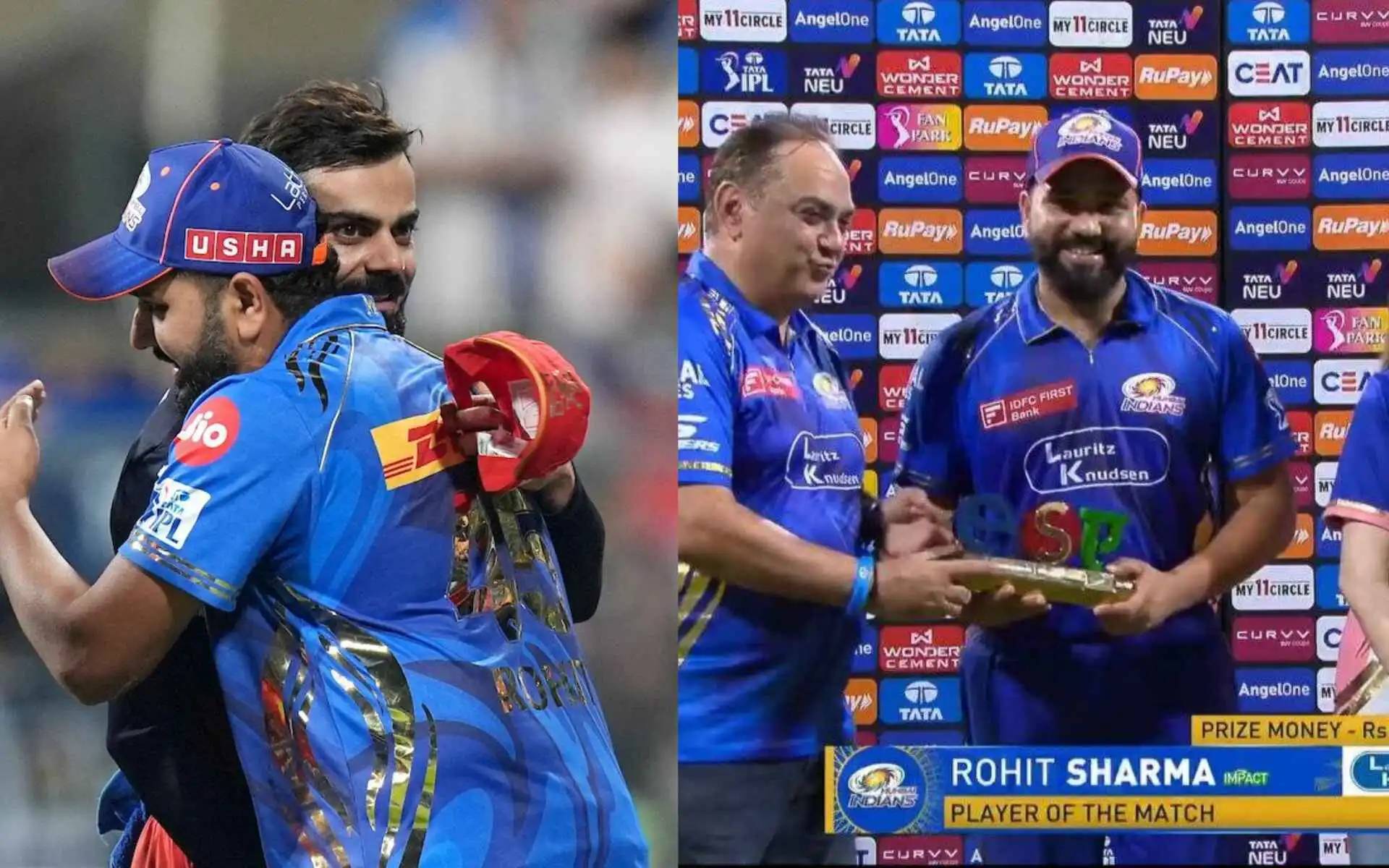 Rohit Sharma wins POTM Award (Source:@Stroke0GeniusSP,x.com)
