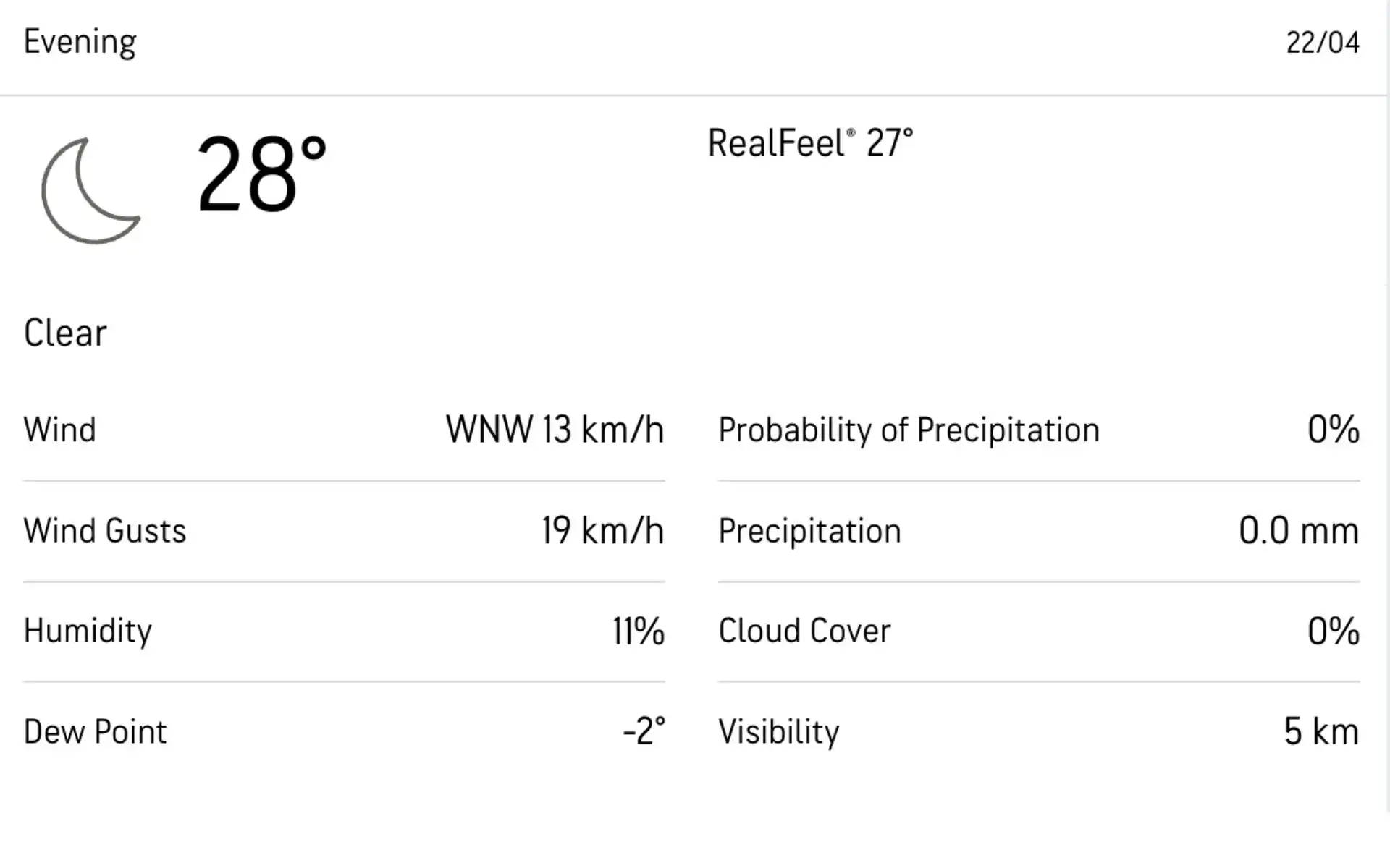 Ekana Stadium weather forecast [Source: AccuWeather]